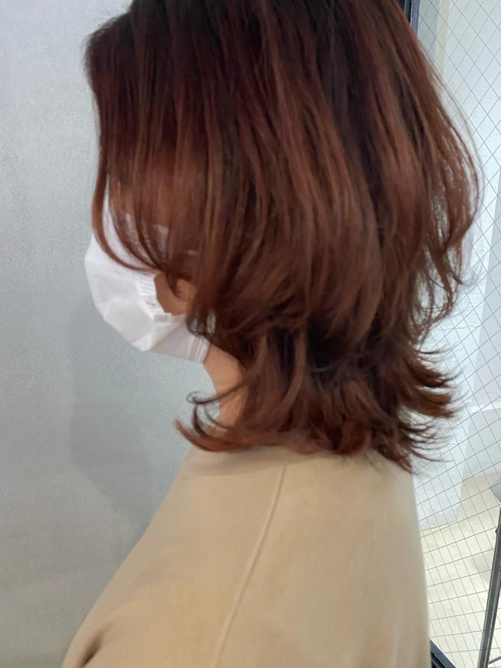 ミディアム ウルフカット 田村 りなのヘアスタイル