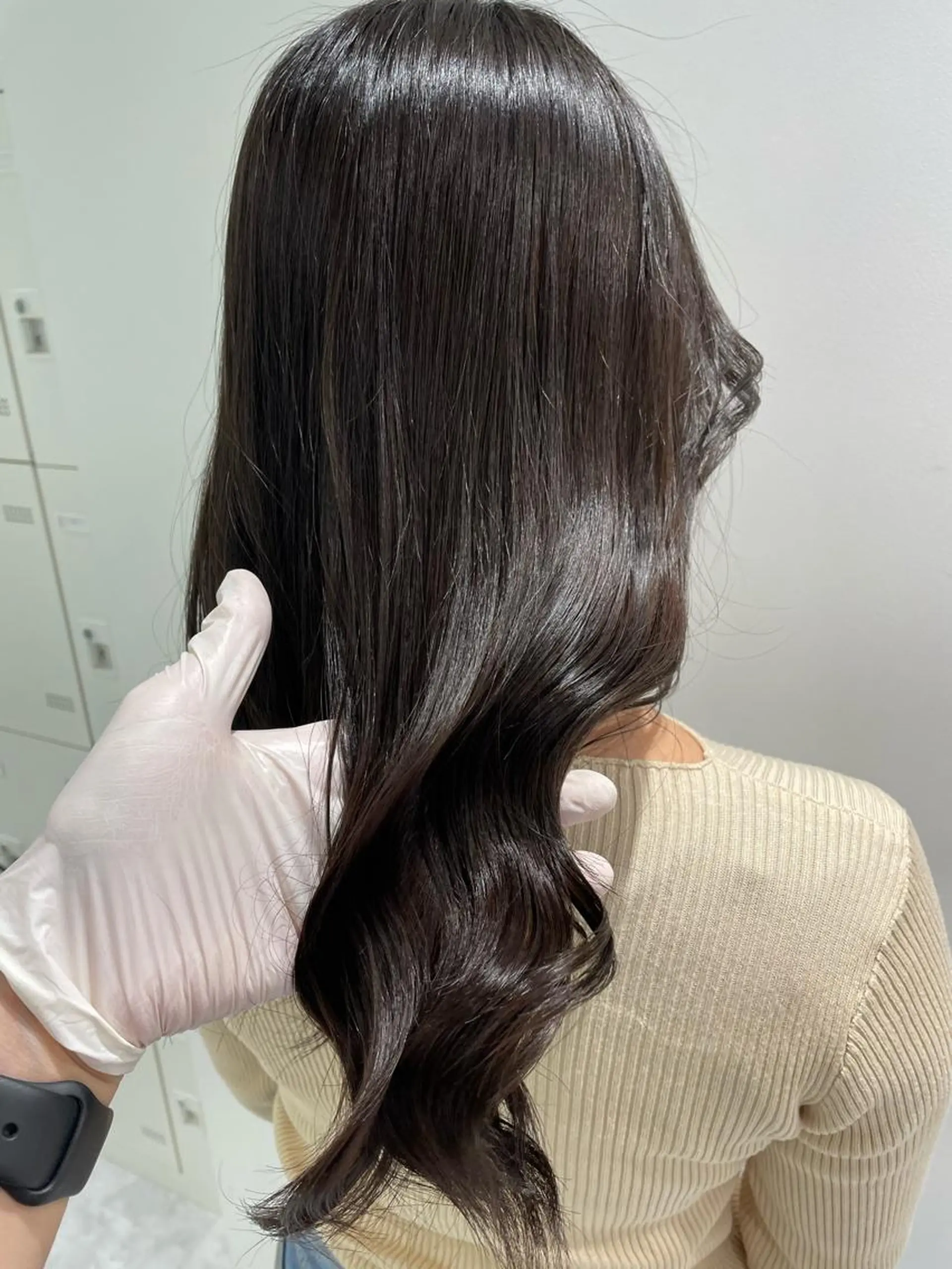 セミロング カラー パーマ ヘアアレンジ ネイル マツエク・マツパ 韓国風ベージュ🤎 赤みなし🌿横浜🤎のヘアスタイル