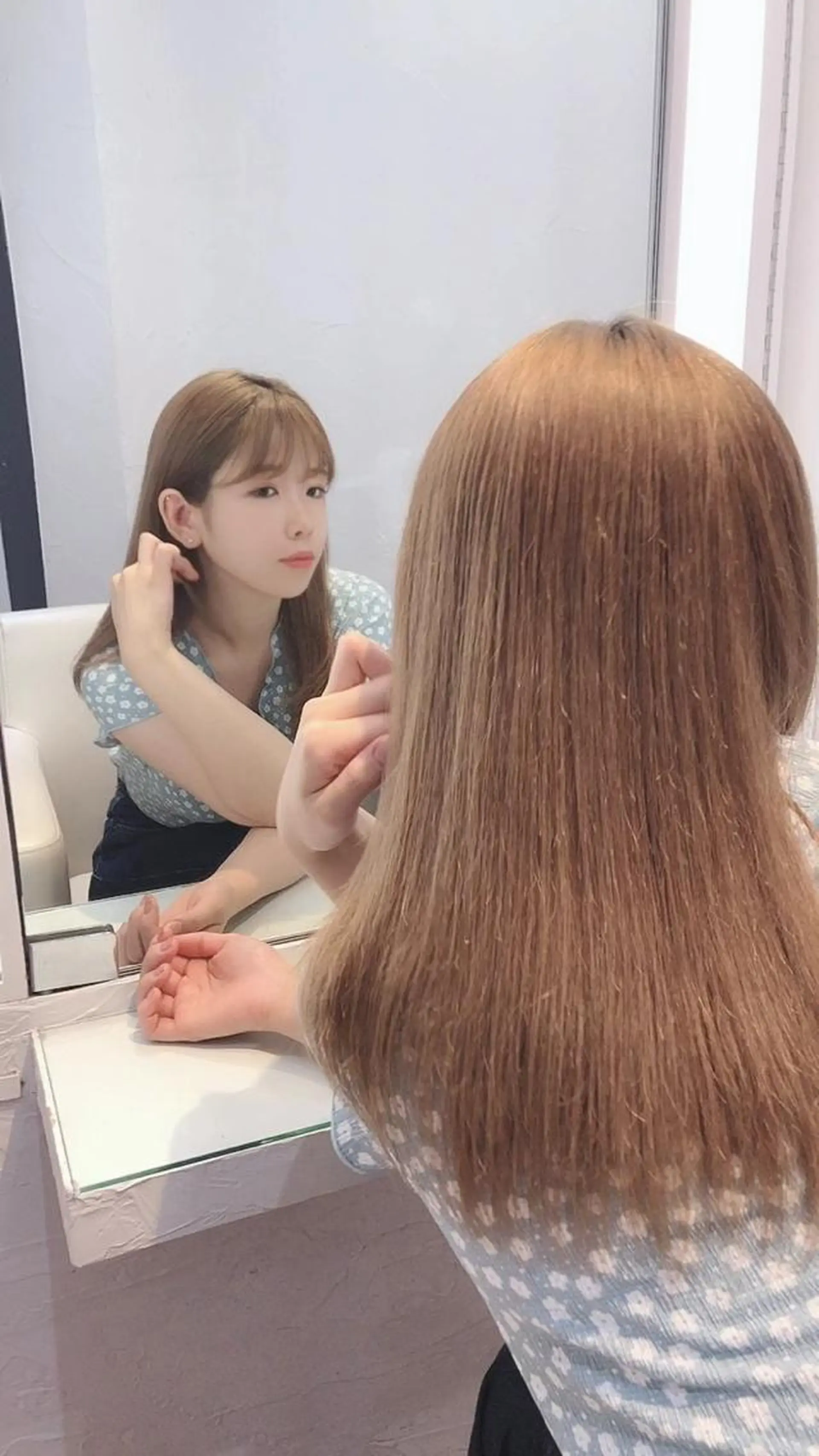 ロング 縮毛矯正 レイヤー/ショート カット/服部タカノリのヘアスタイル