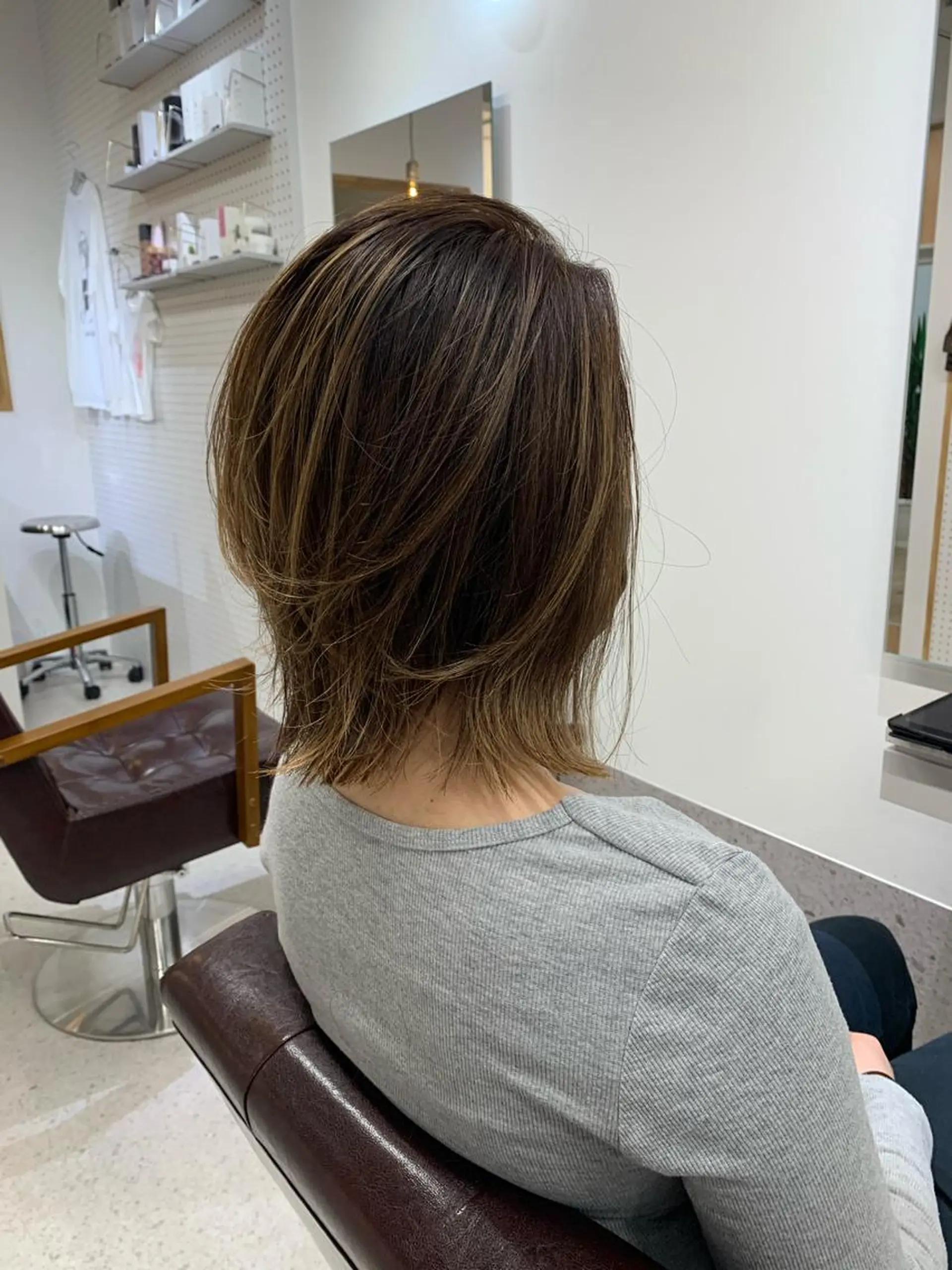 ミディアム ハイライト レイヤーカット ショート、ボブ特化 長島智彦のヘアスタイル