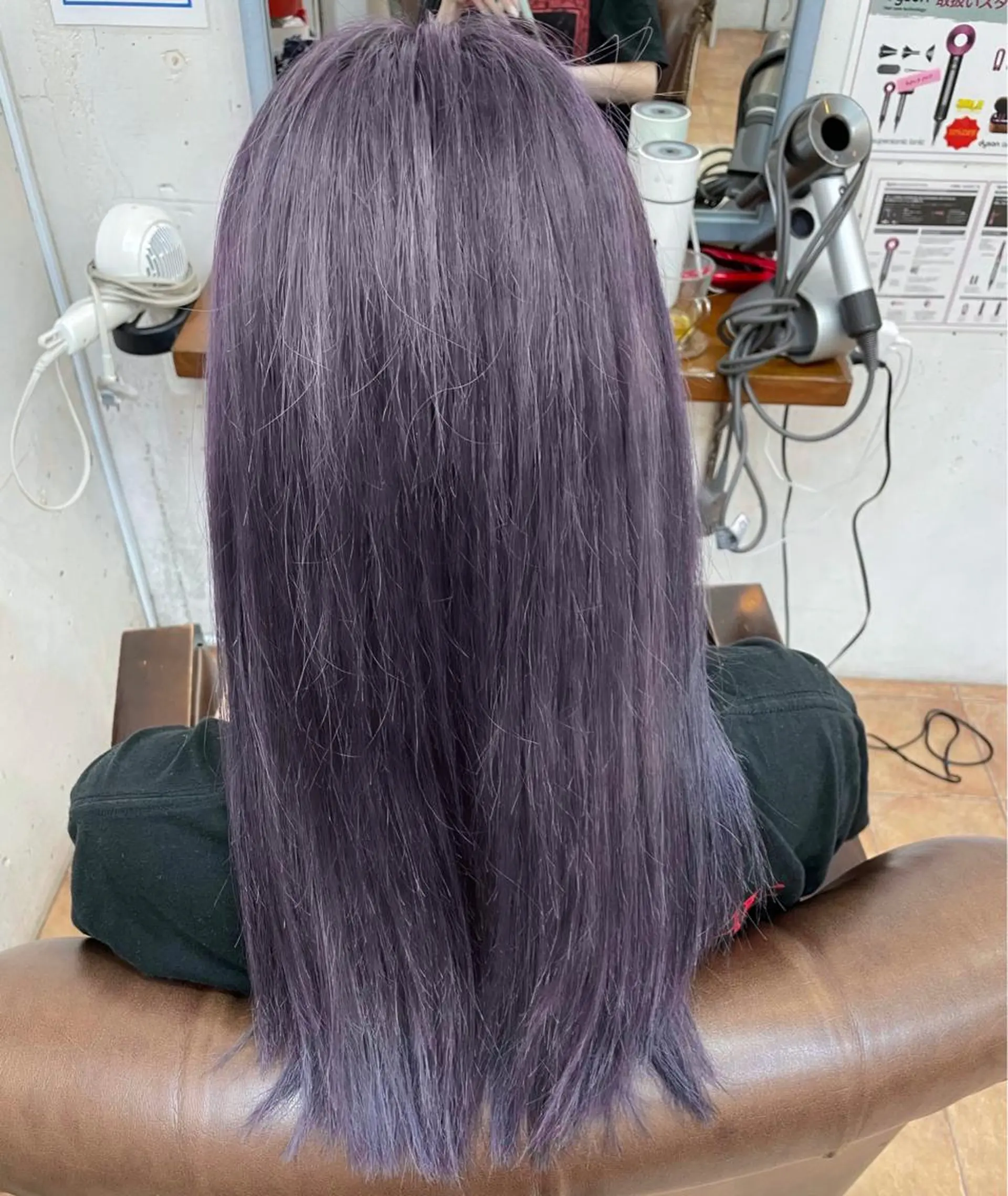 ロング カラー アッシュ ラベンダーカラー ラベンダーアッシュ 池袋@パーマ 本多のヘアスタイル