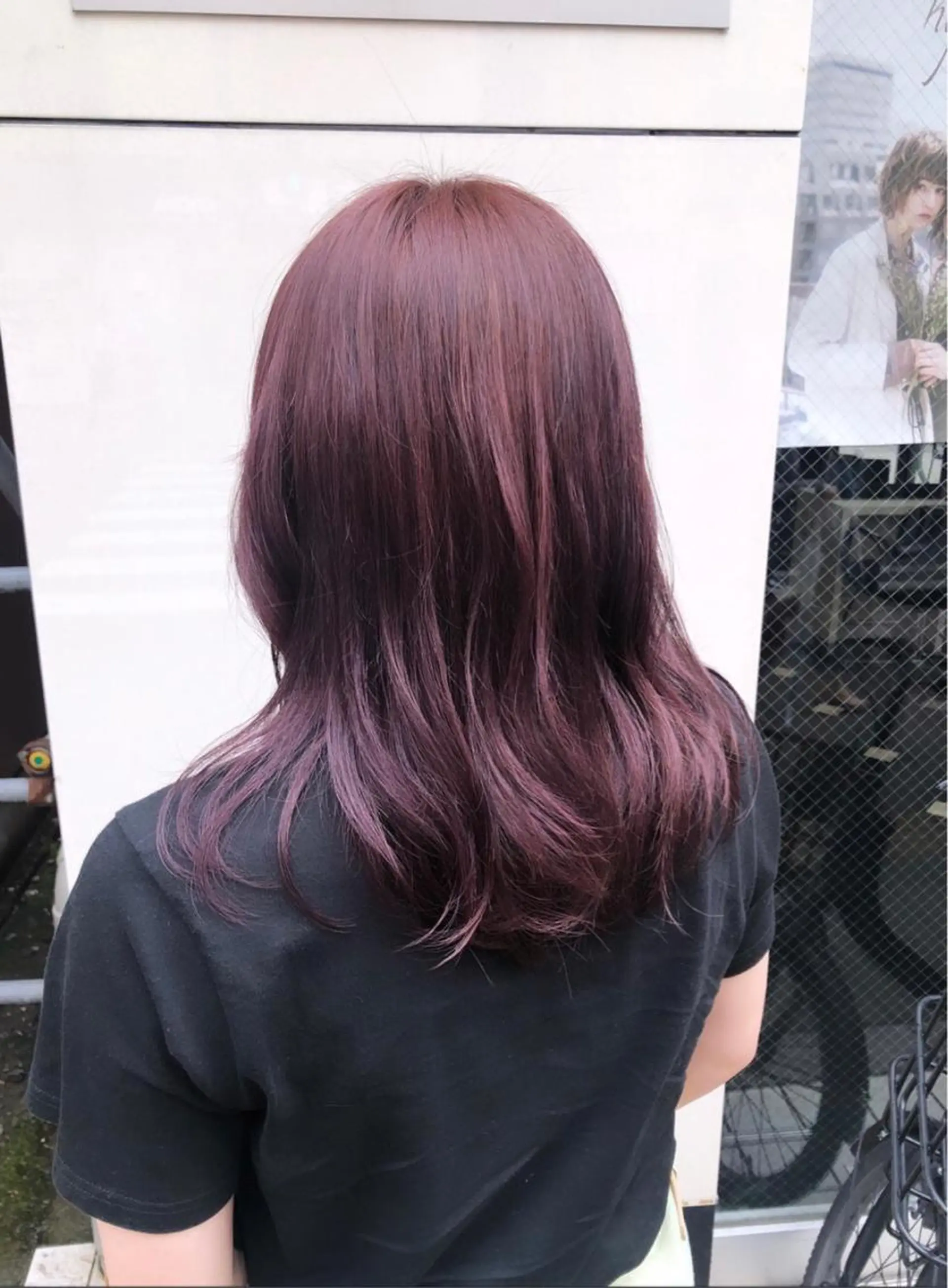 セミロング カラー ブリーチ ラベンダーカラー ピンクカラー ピンクラベンダー 韓国ヘア ♡tomimaのヘアスタイル