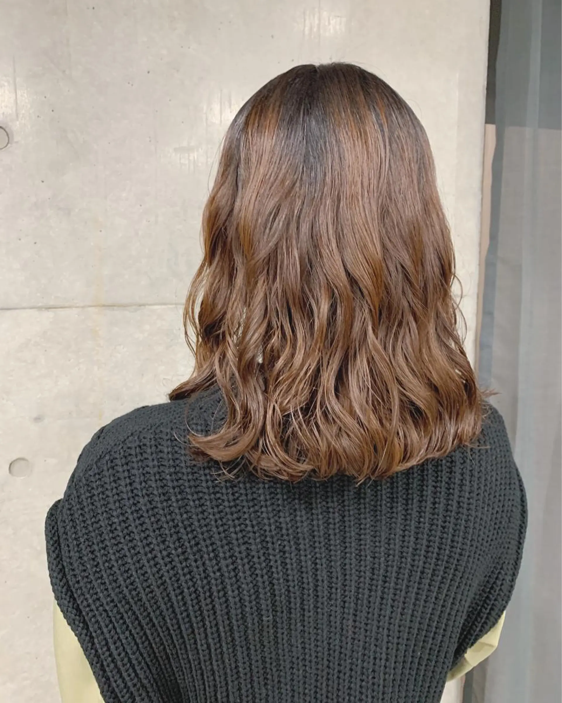 ミディアム パーマ ボブパーマコテ巻き風 パーマNo1深江秀平のヘアスタイル