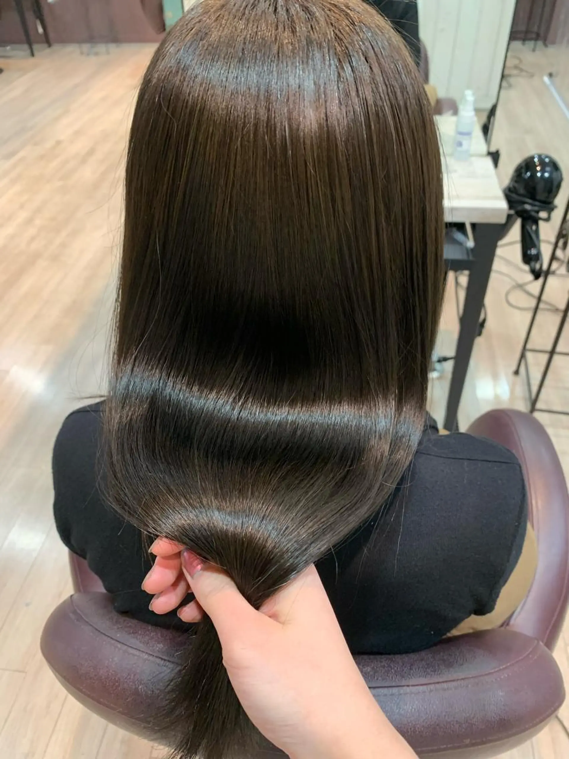 ロング カラー 髪質改善 トリートメント 縮毛矯正 💛艶カラー髪質改善 💛MIYUのヘアスタイル