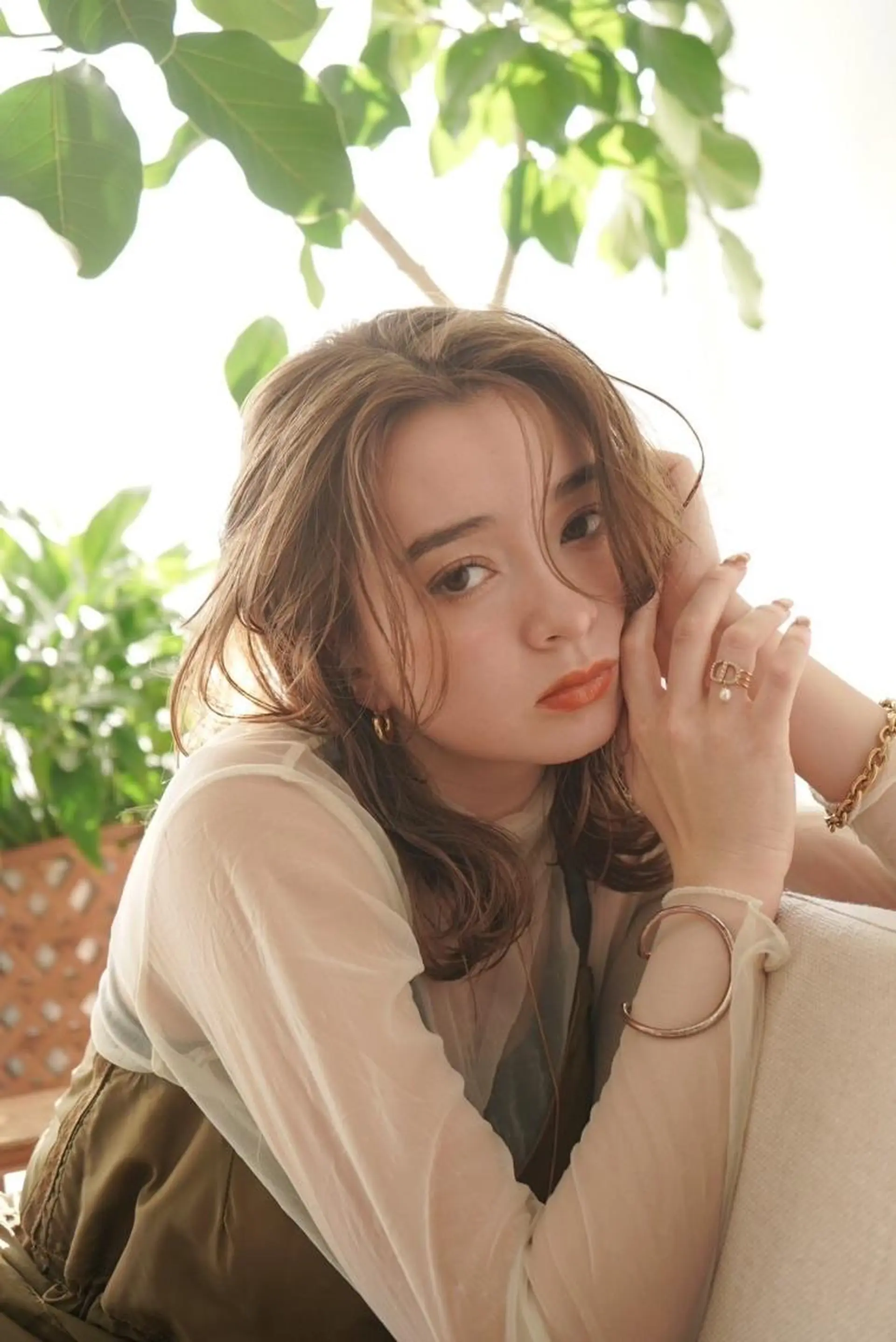 ミディアム ミルクティーベージュ 新潟万代/MANA♡のヘアスタイル