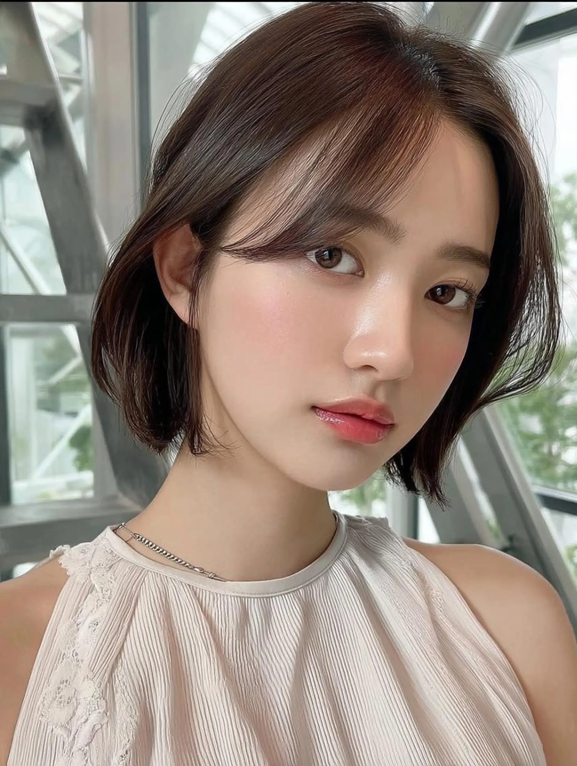 ミディアム カット ヘアカラー 肥後 有紗のヘアスタイル