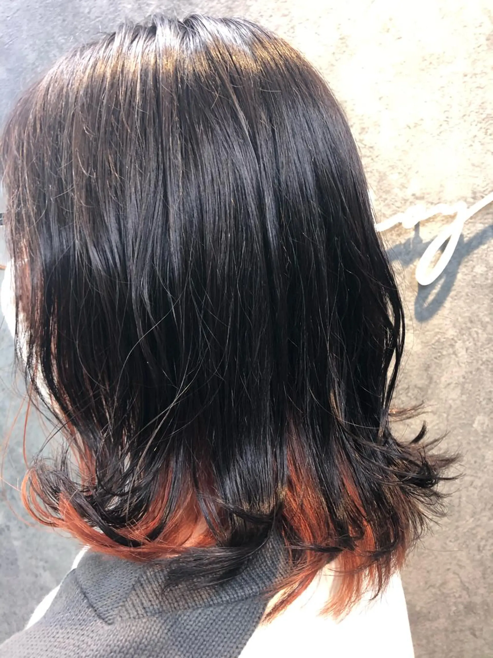 ミディアム オレンジブラウン ヘアカラー トリートメント Noy所属・Noyヨシモト ヒロトのヘアスタイル