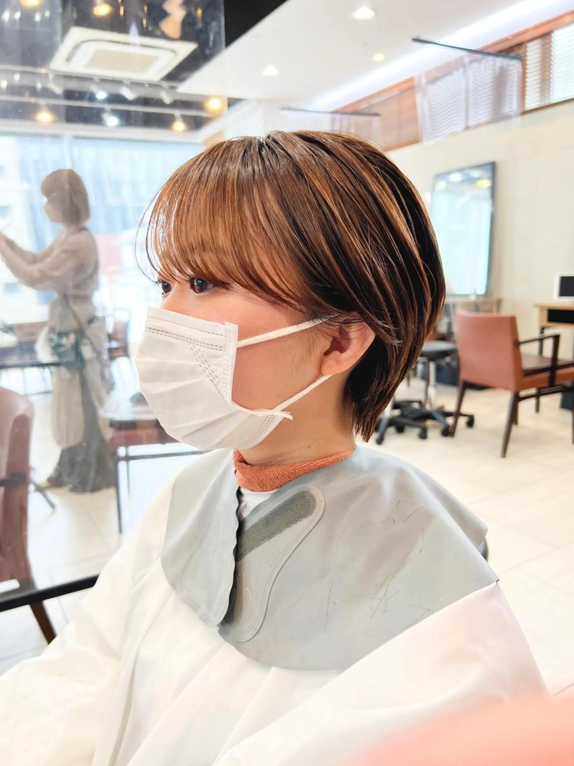 ショート カラー ショートヘア カット トリートメント メンズカット曲がる 縮毛矯正佐々木タクマのヘアスタイル