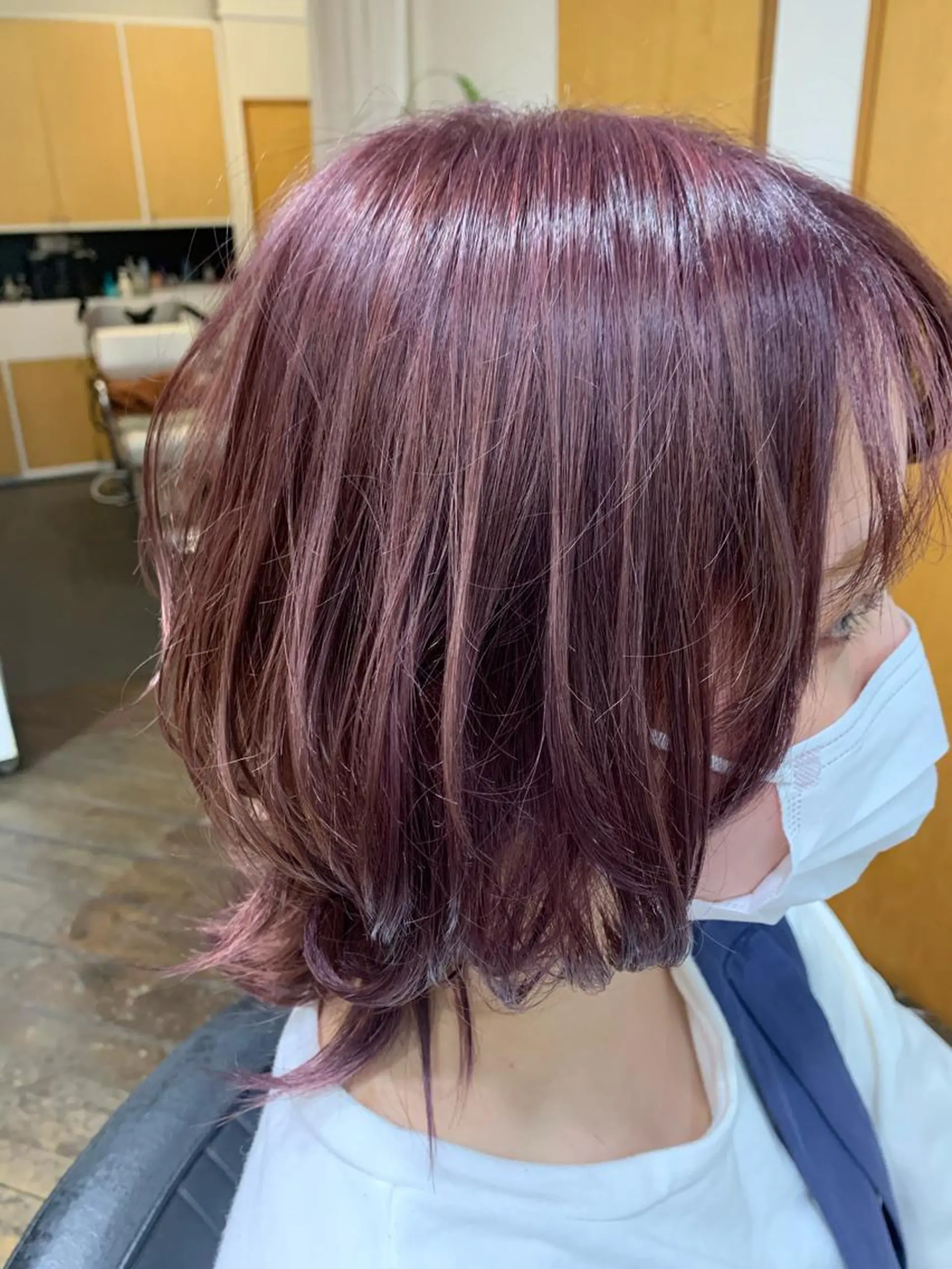 セミロング ピンクブラウン アジアエス所属・谷山清和 ゆうやのヘアスタイル