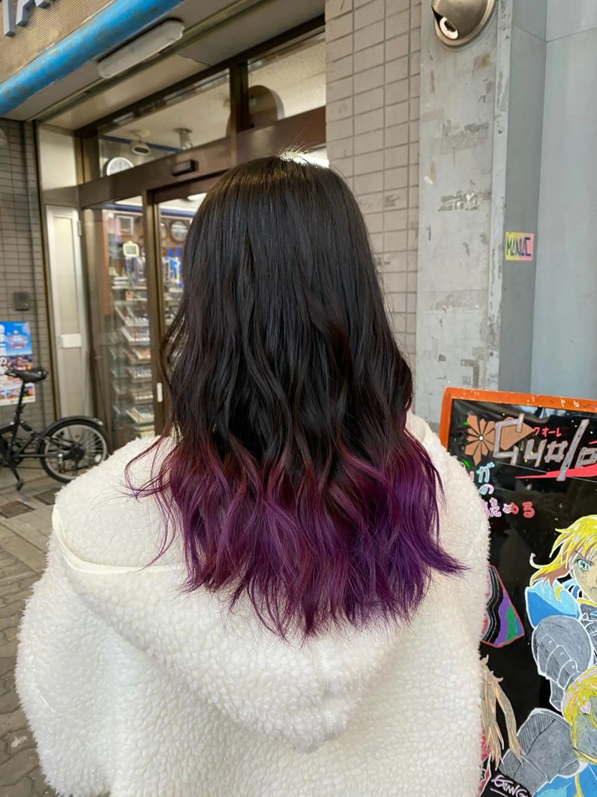 ミディアム パープルカラー ゆぴ☾‪/推しカラー /ハイトーンのヘアスタイル