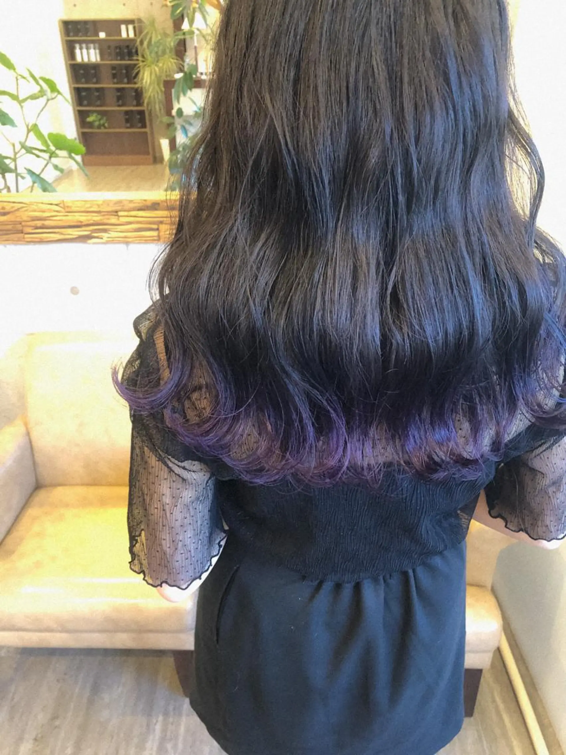 セミロング カラー パープルカラー カラーパティシエ facce🌼ikoのヘアスタイル