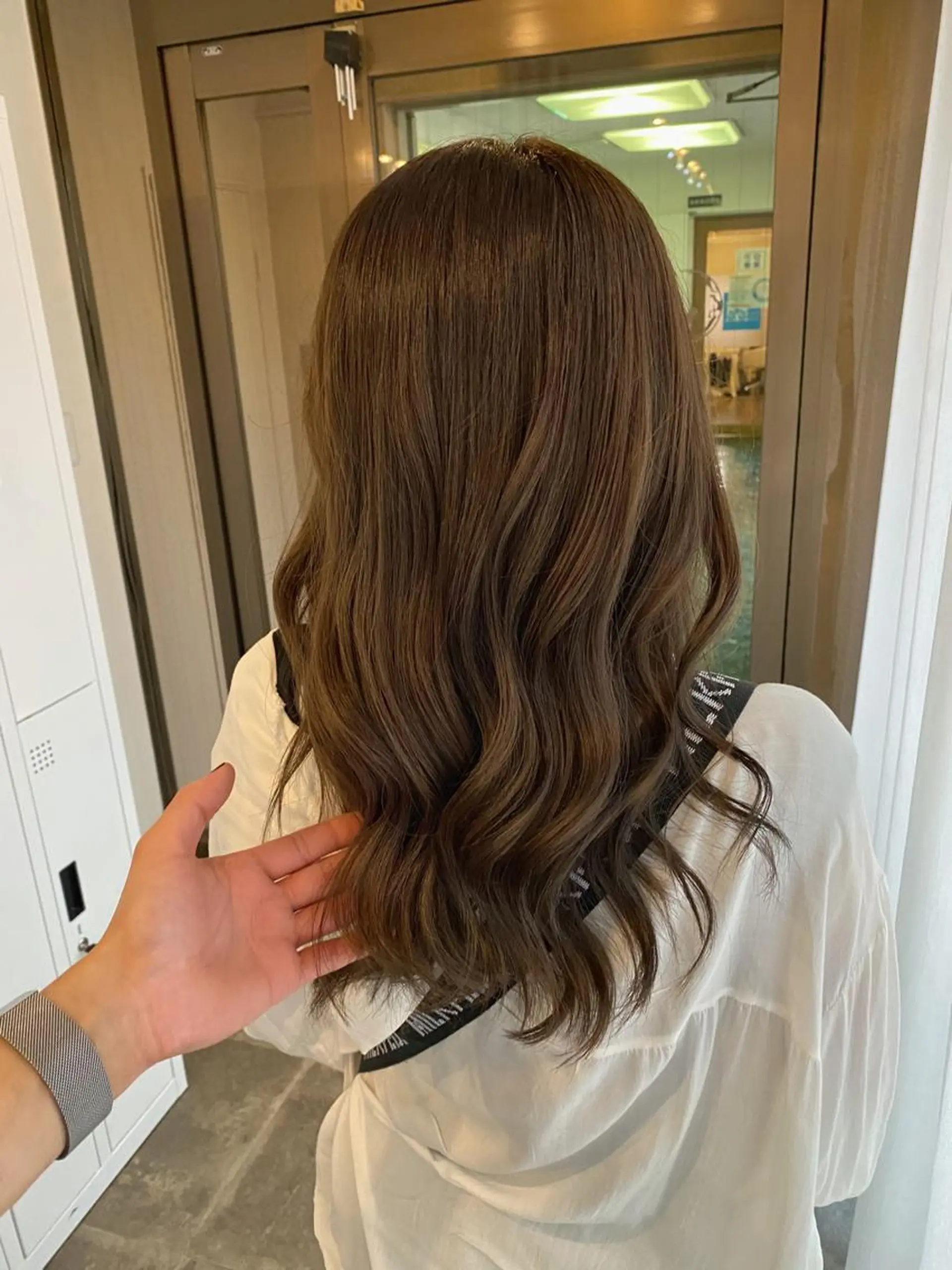 ミディアム カラー ヘアアレンジ ブリーチ 透明感カラー グレージュ ブリーチなしカラー cecil hair 難波店所属・髪質改善透明感カラー /SHOGO☀️のヘアスタイル