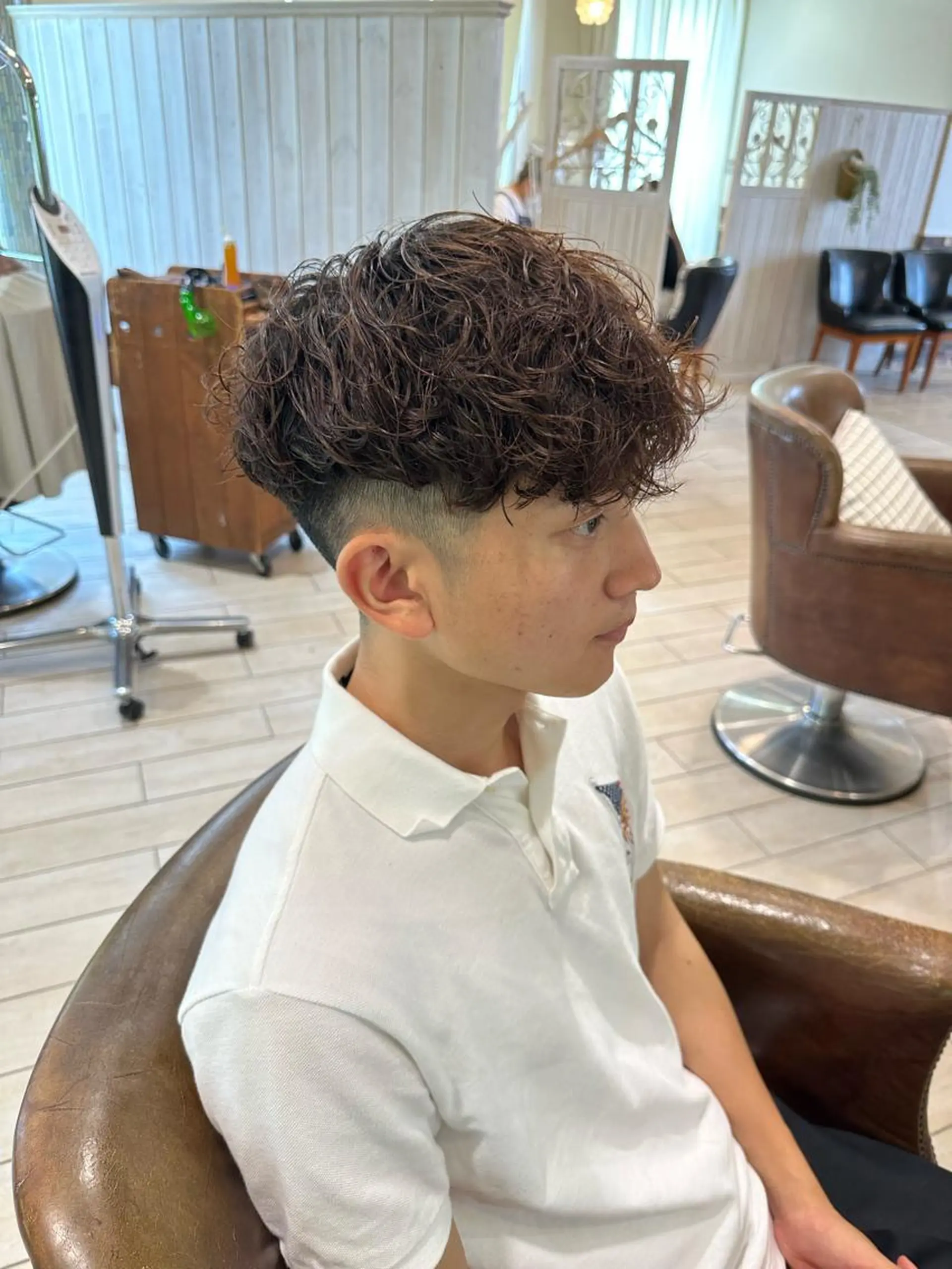 パーマ メンズ カット パーマ 増渕 駿介のヘアスタイル