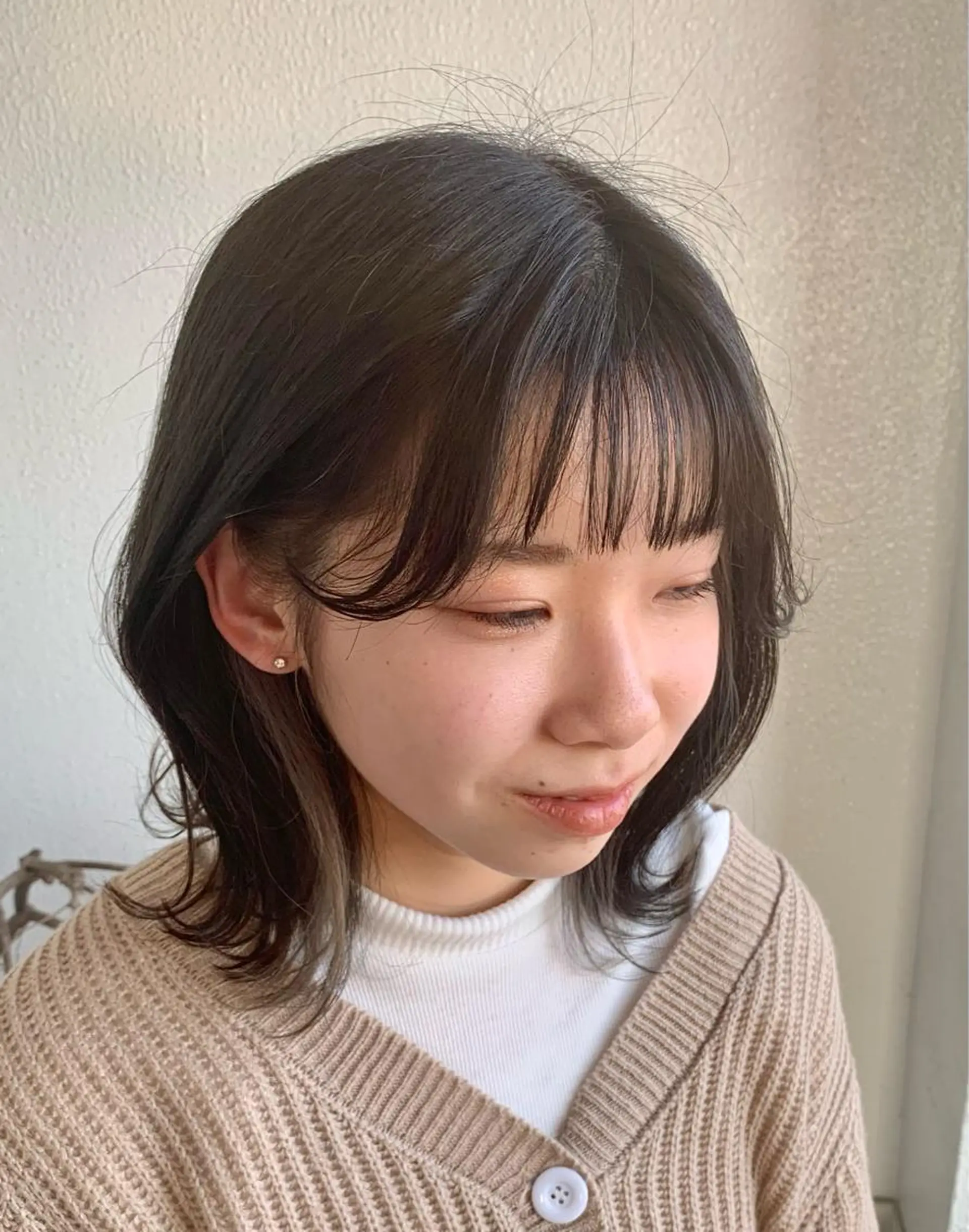 ミディアム カラー 三野 沙也のヘアスタイル