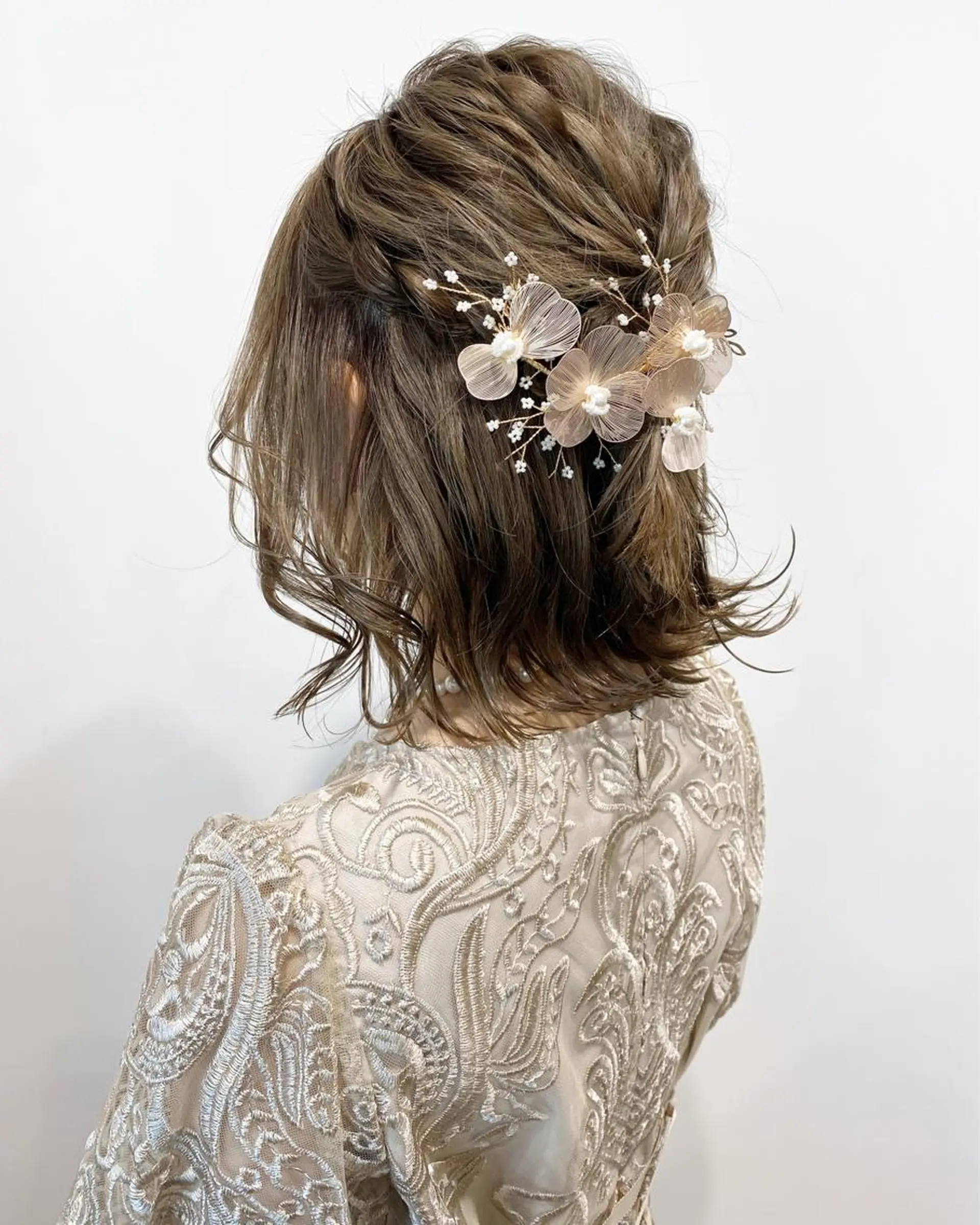 ヘアアレンジ ハーフアップ レイヤー/髪質改善 渡邉【日吉美容室】のヘアスタイル