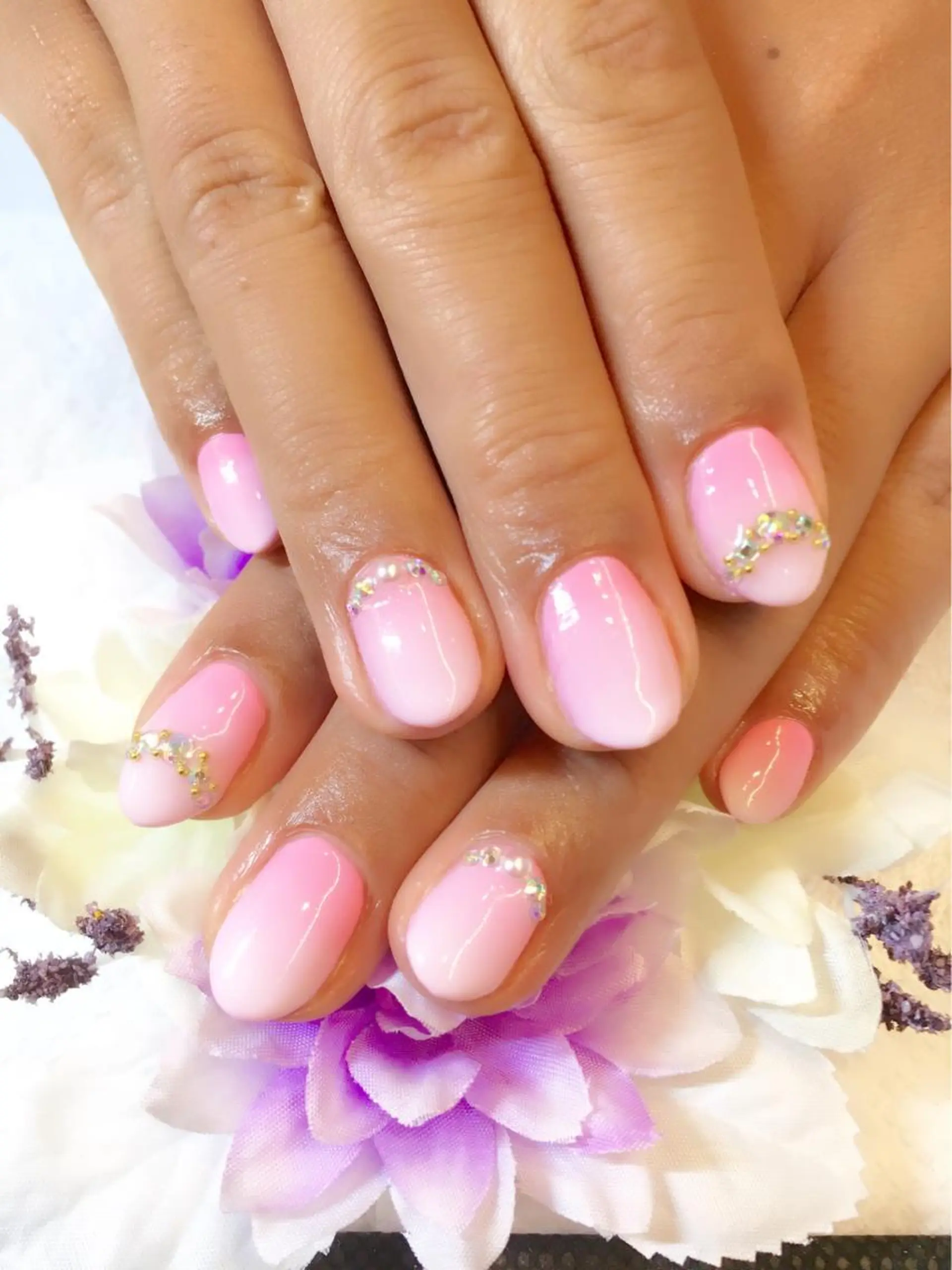 ネイル フットネイル ジェルネイル グラデーション パラジェル 冬ネイル clover nailのネイルデザイン
