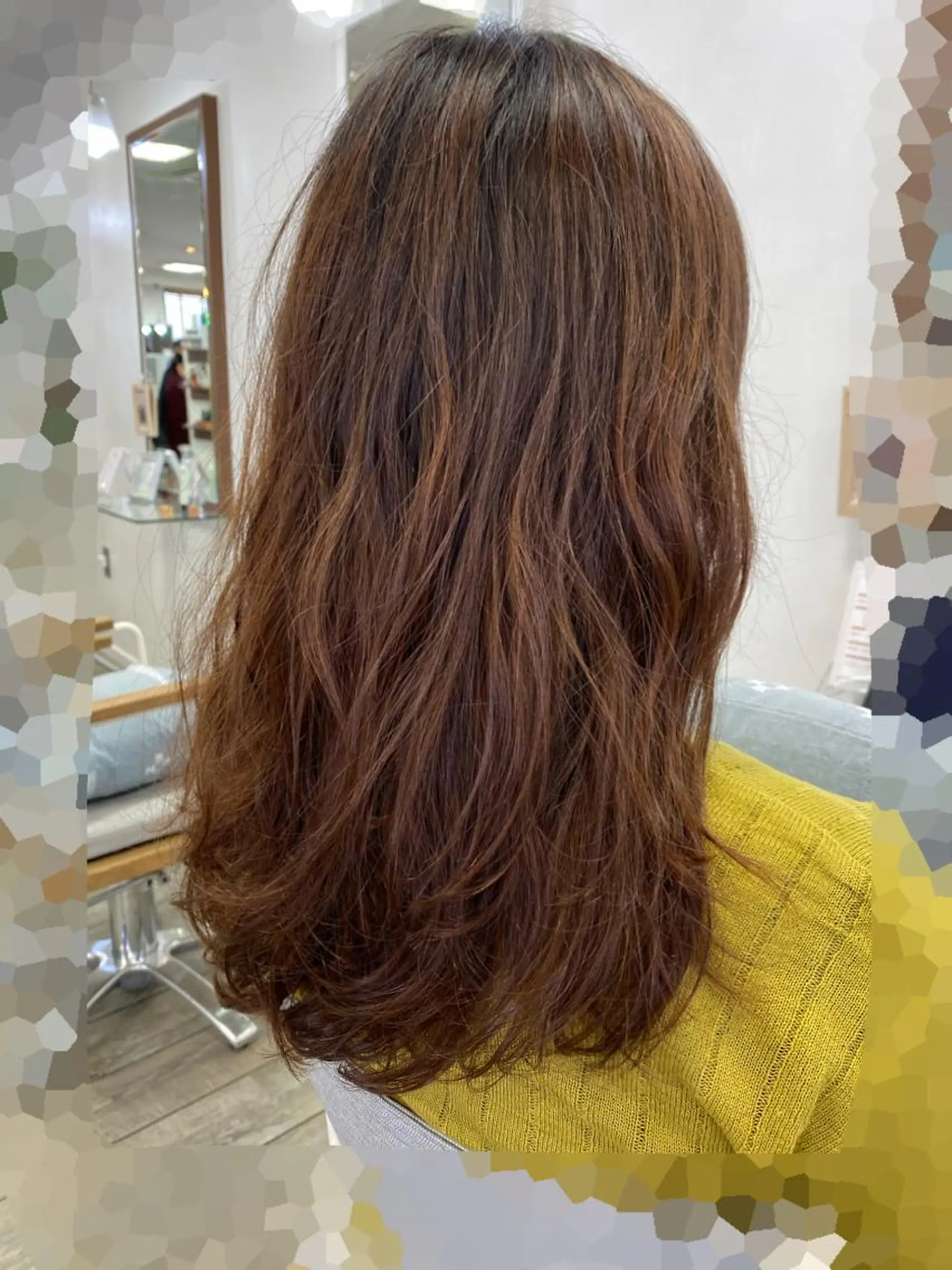 ロング パーマ レイヤーカット ローレイヤー デジタルパーマ Aloa登戸所属・武田 学のヘアスタイル