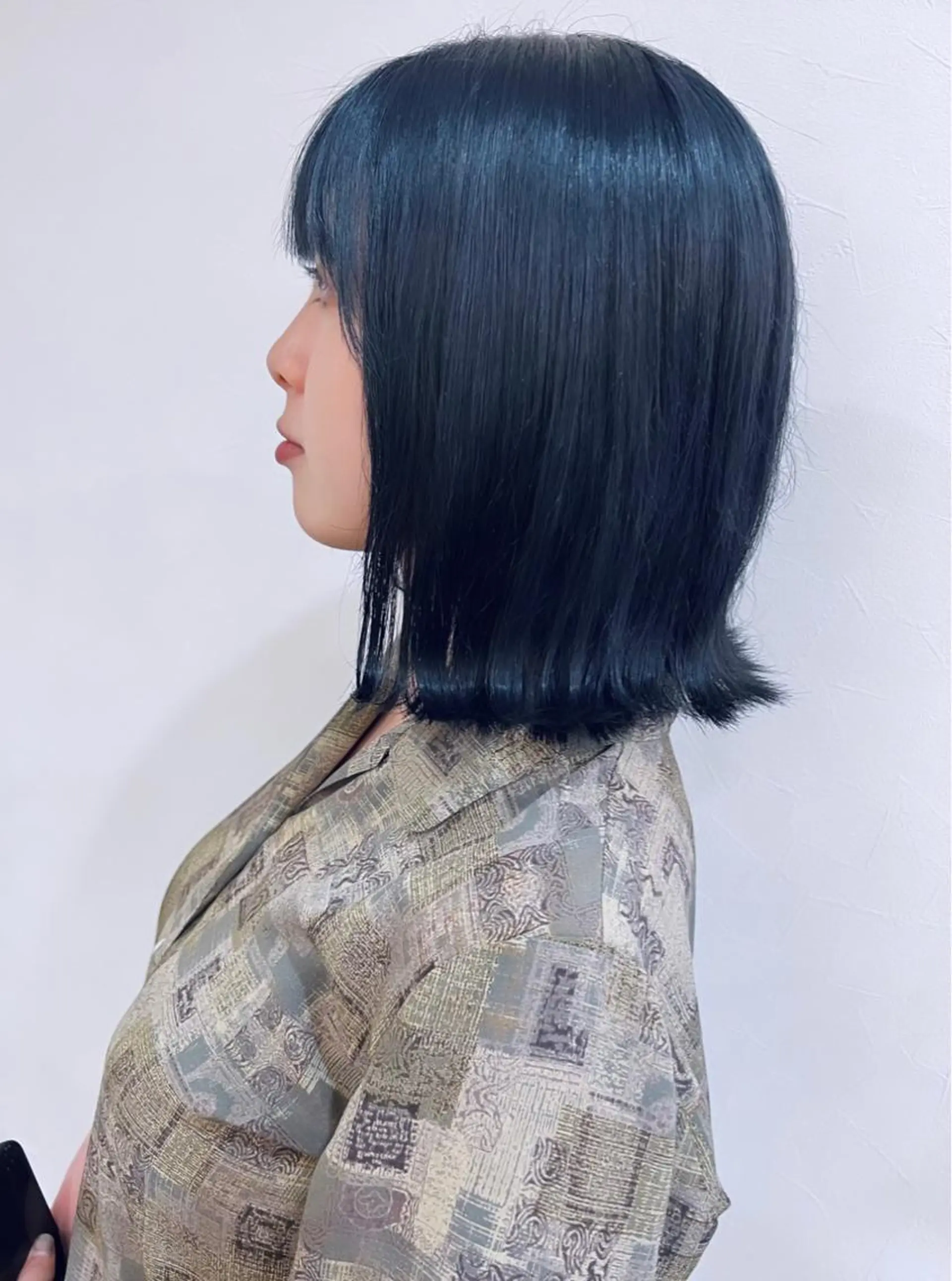 ミディアム カラー マツエク・マツパ ショートボブ ミディアムパーマ アディクシーカラー バレイヤージュ ブリーチ hair terrace M所属・村岡 芽衣のヘアスタイル