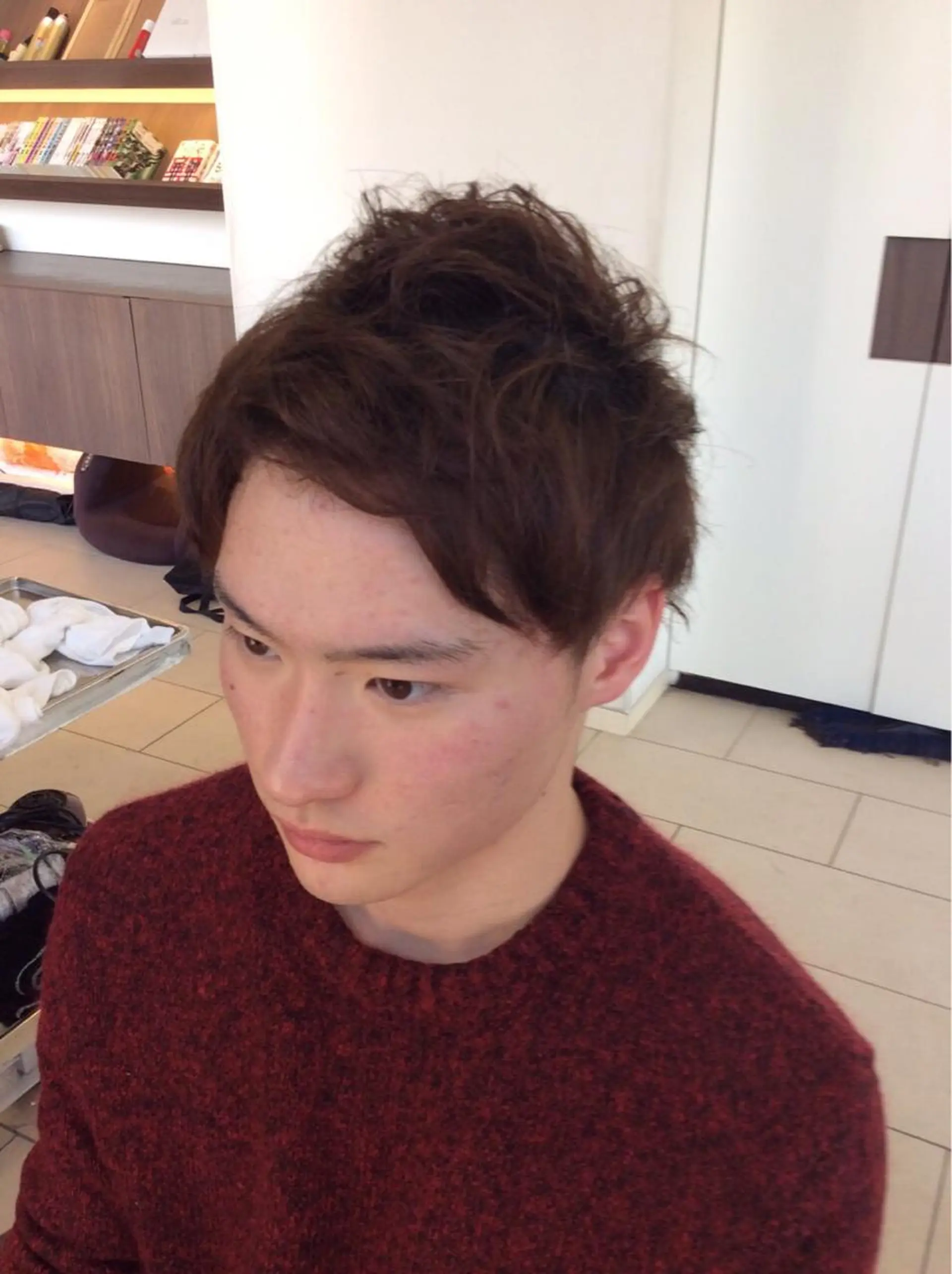 ショート メンズ アップバング 似合わせ／代表 髪質改善/山田将大のヘアスタイル