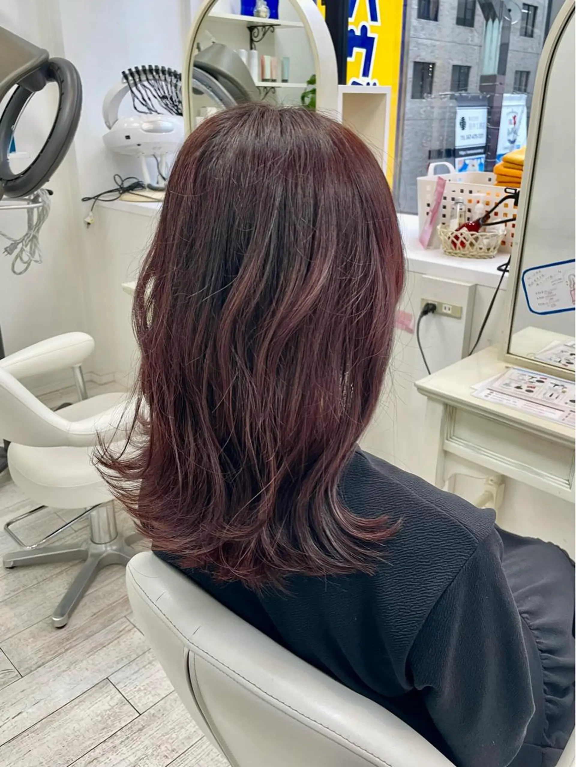 セミロング ピンクラベンダー 新籾 尚哉のヘアスタイル