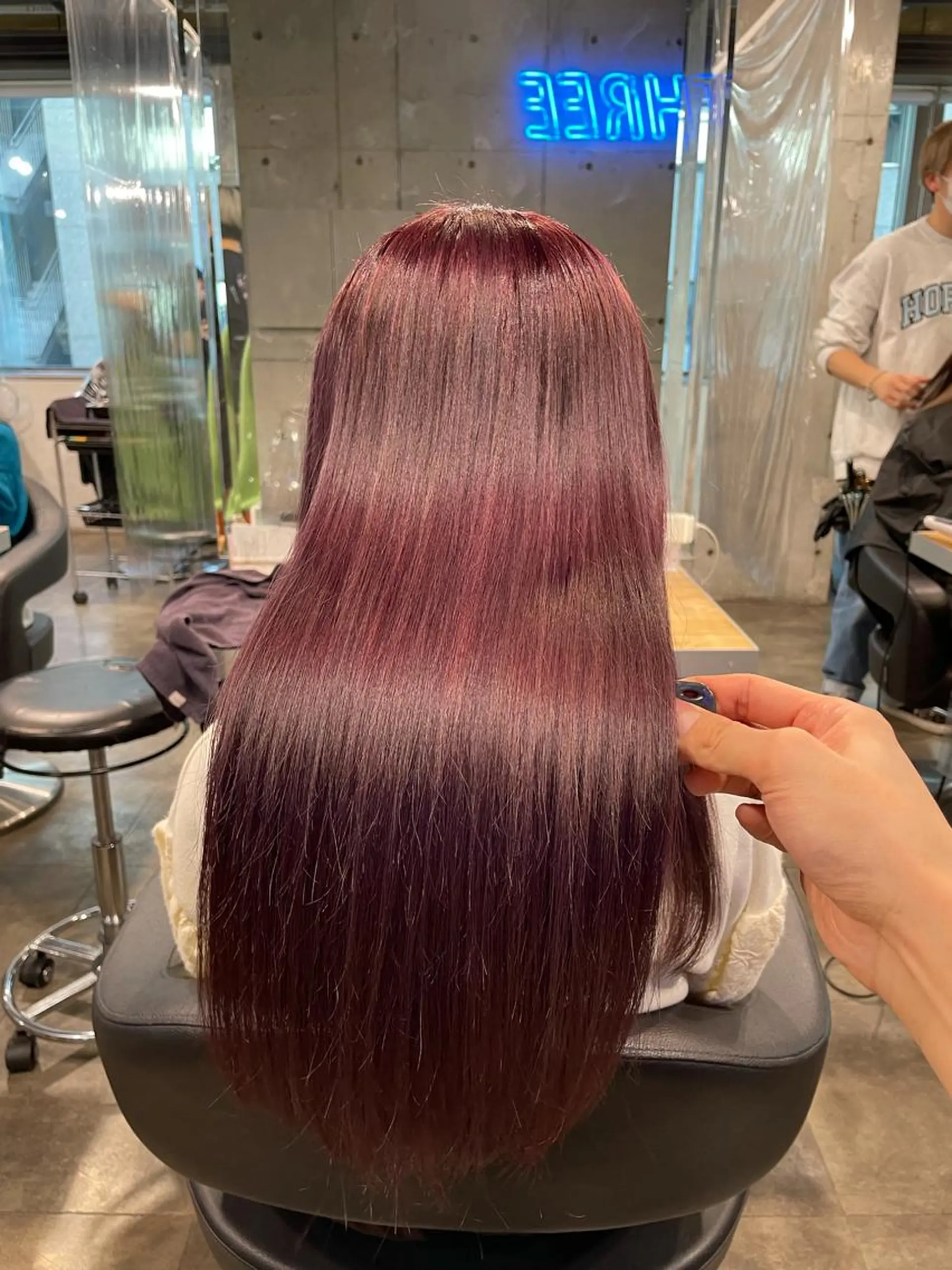 ロング カラー ヘアカラー トリートメント ヘッドスパ ヘアセット ベージュカラー💖 やすひろのヘアスタイル