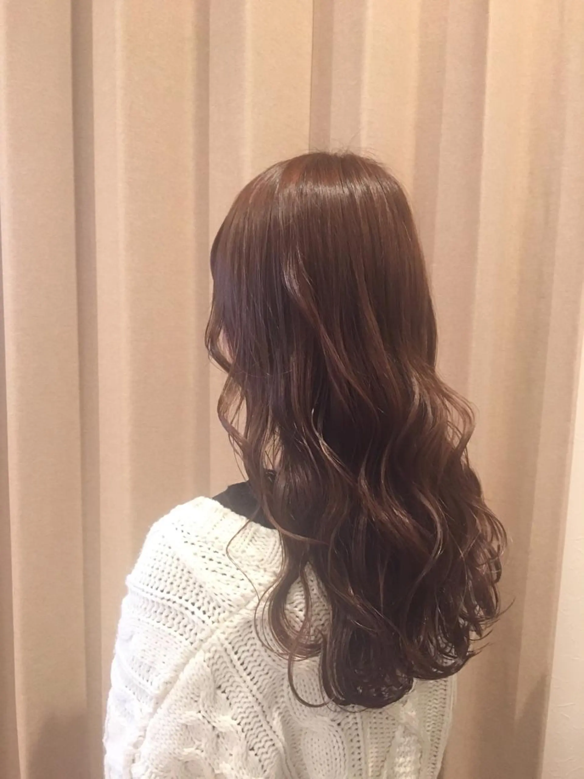 ロング カラー アッシュ ピンクカラー ピンクアッシュ Zina SAKIのヘアスタイル