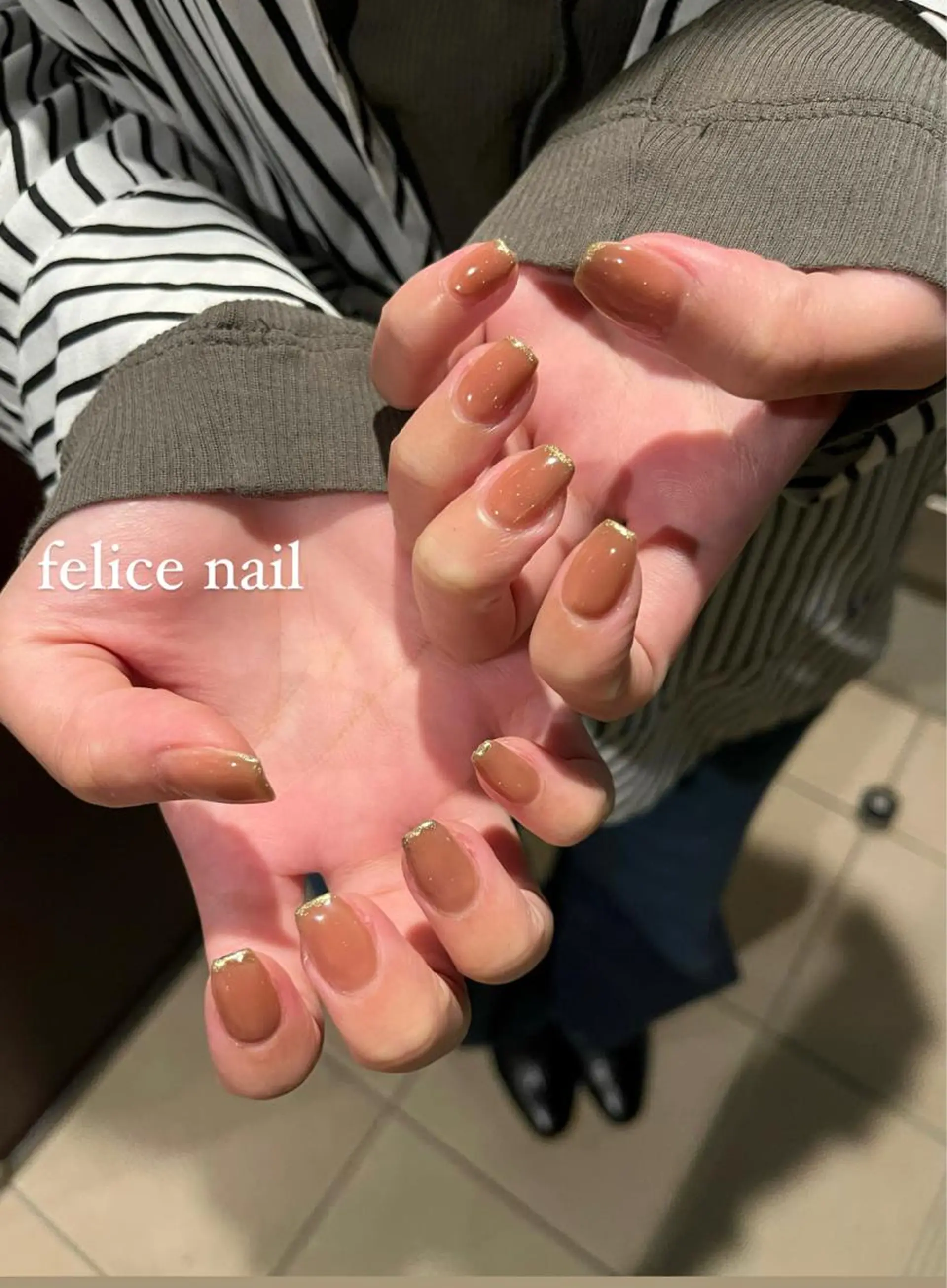 ネイル フレンチネイル ミラーネイル felice nailのネイルデザイン