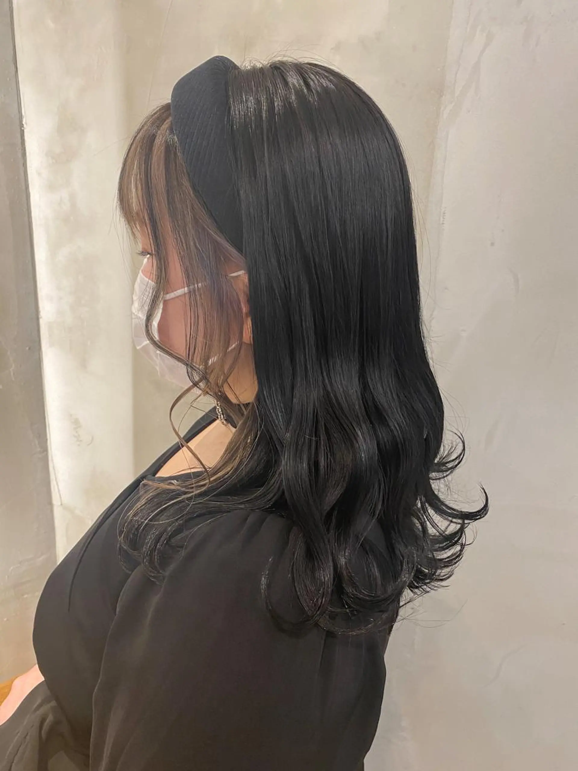 ミディアム カット ヘアカラー トリートメント 顔周りcut・ご相談 ＝新宿しずく🇰🇷のヘアスタイル