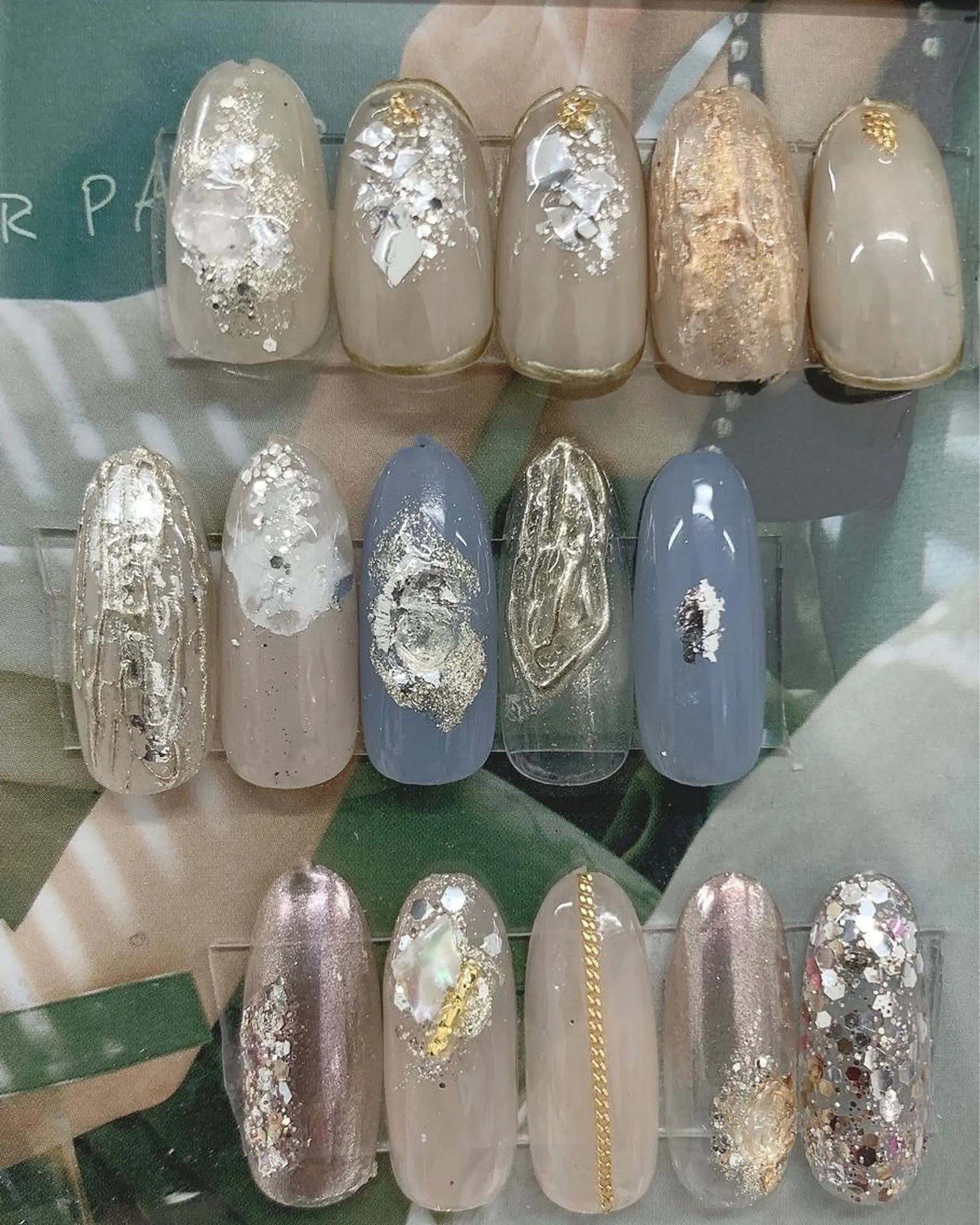 ネイル マグネットネイル マットネイル ミラーネイル ハンドネイル bo-nheur ボ・ヌールのネイルデザイン