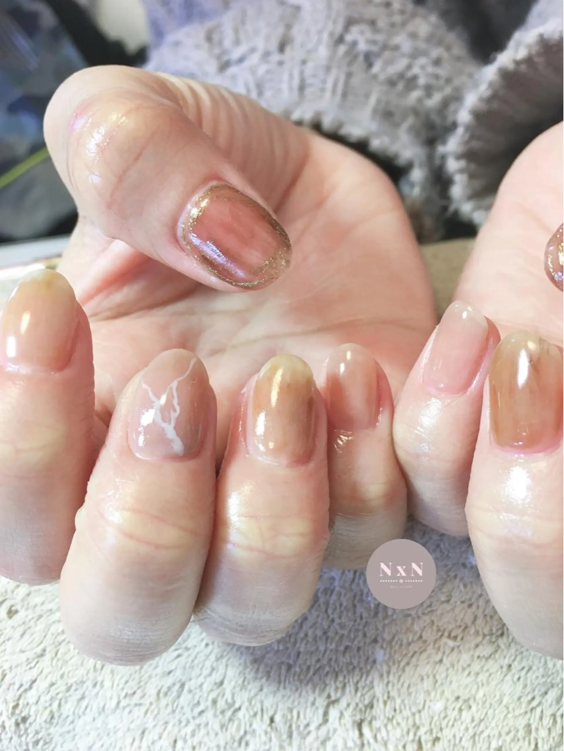 ネイル ジェルネイル ニュアンスネイル ぷっくりネイル nail salon N×Nのネイルデザイン