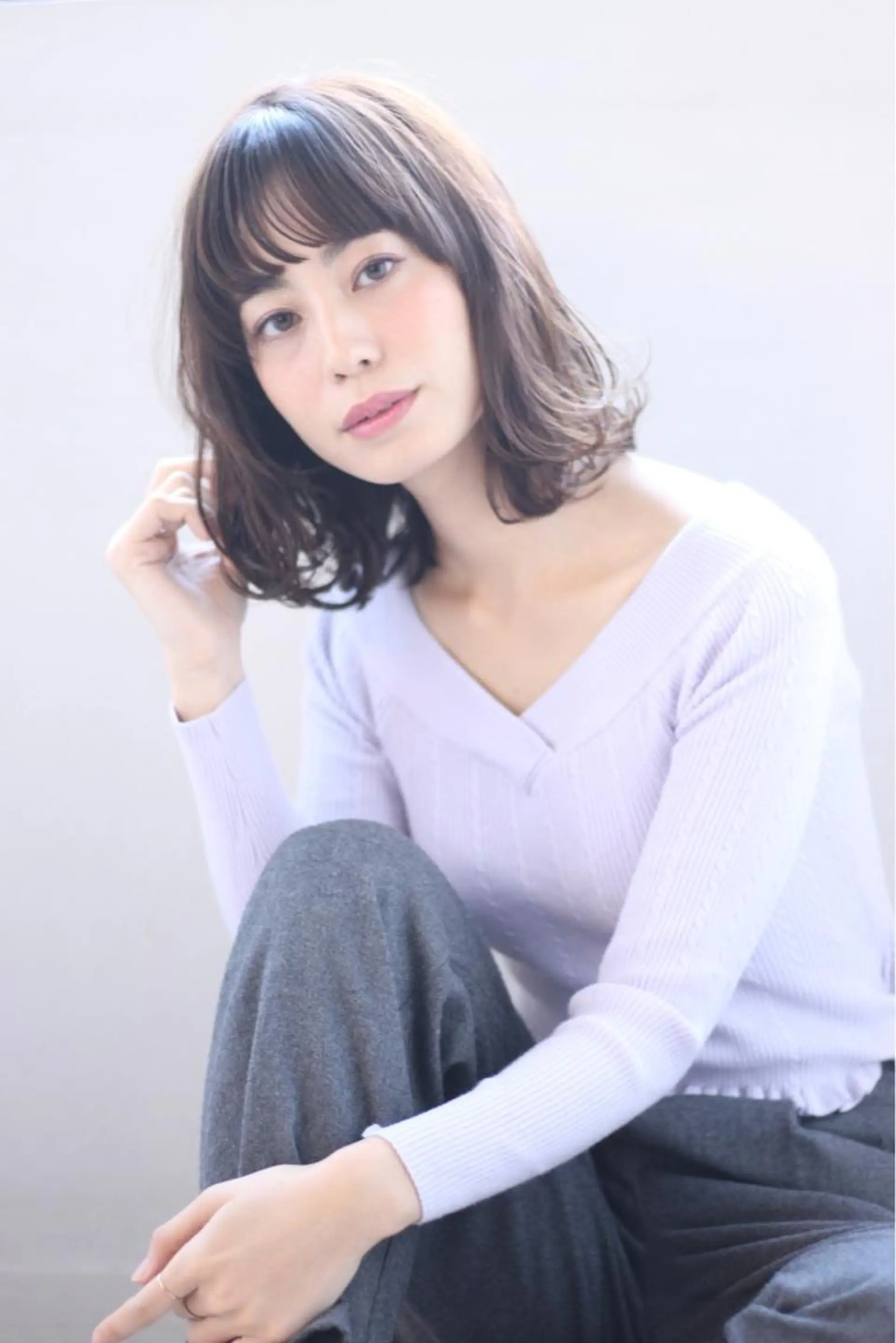 ミディアム 鎌倉 彩のヘアスタイル