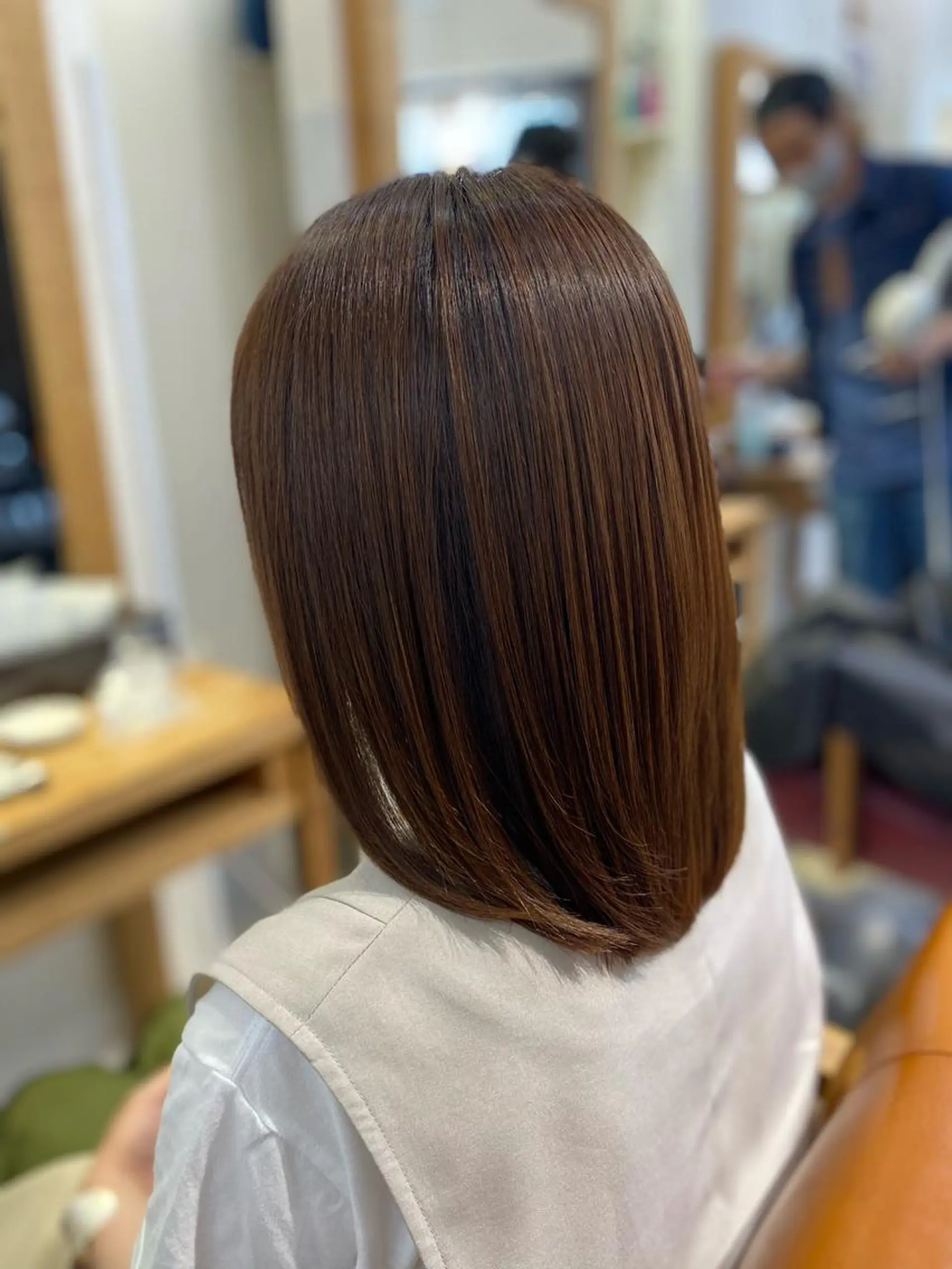 ミディアム カラー カット ヘアカラー トリートメント 森下 友　Dio...池袋のヘアスタイル