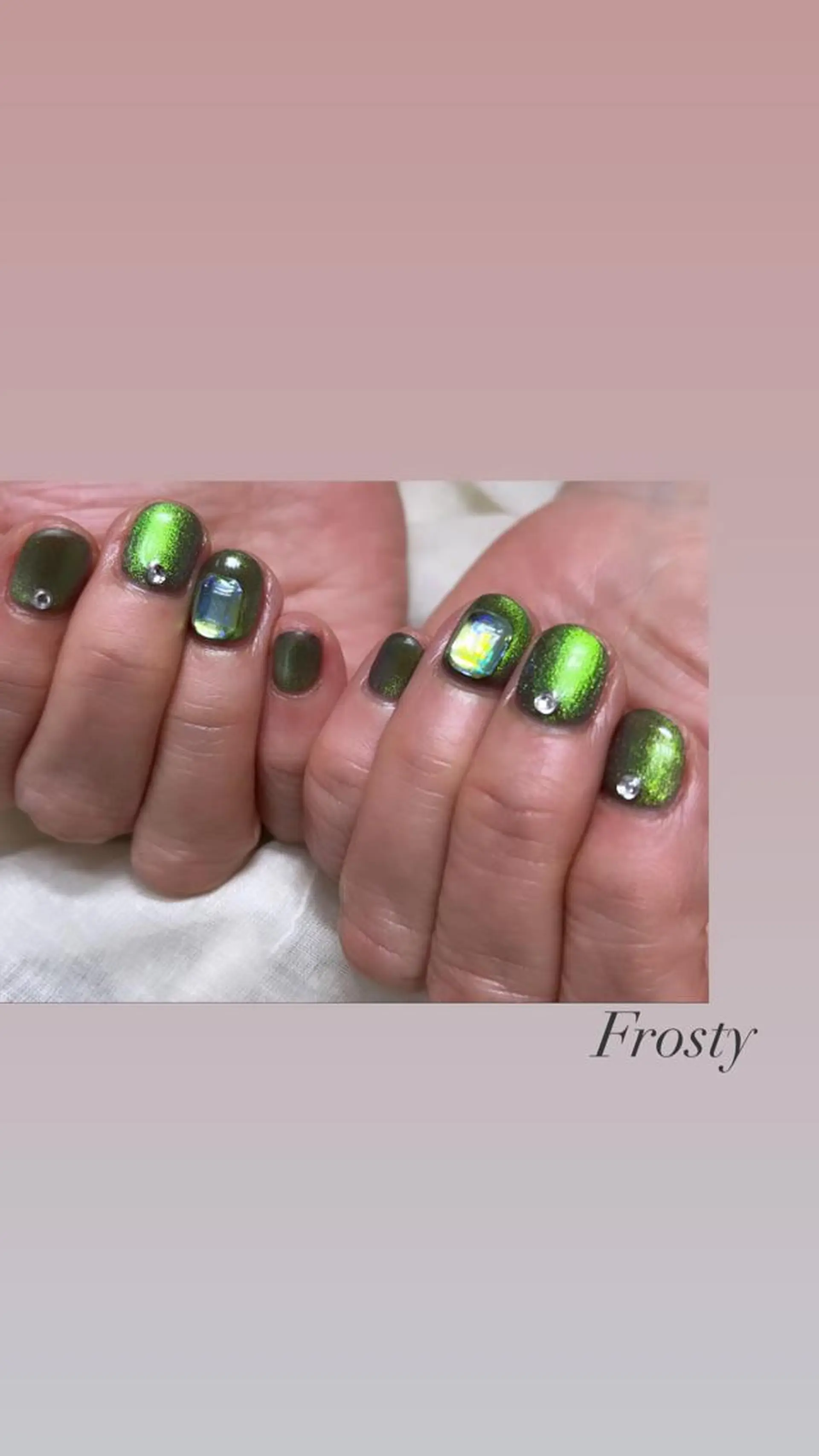 ネイル マグネットネイル ストーンネイル Mys. 松本結衣のネイルデザイン