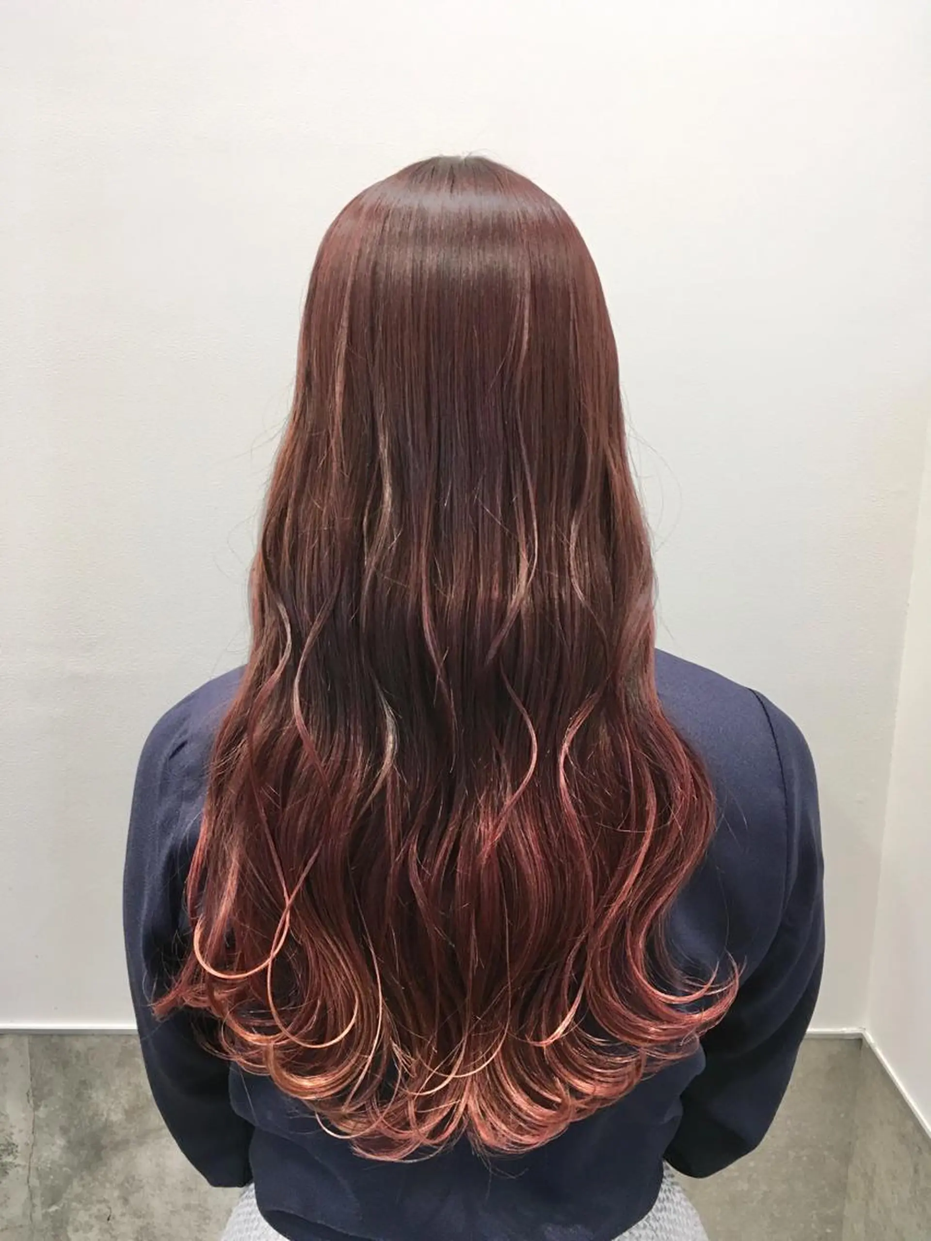 ロング カラー レッドカラー バイオレットカラー ヘアカラー トリートメント ヘッドスパ ヘアセット go today shaire salon 本店所属・yoshi ☆のヘアスタイル