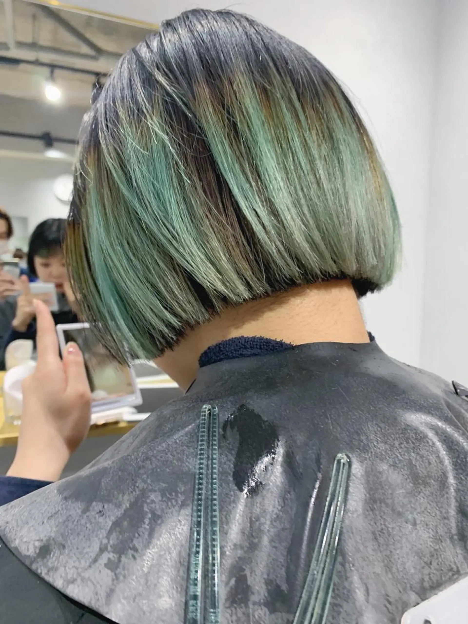 ショート カラー ボブパーマコテ巻き風 パーマNo1深江秀平のヘアスタイル