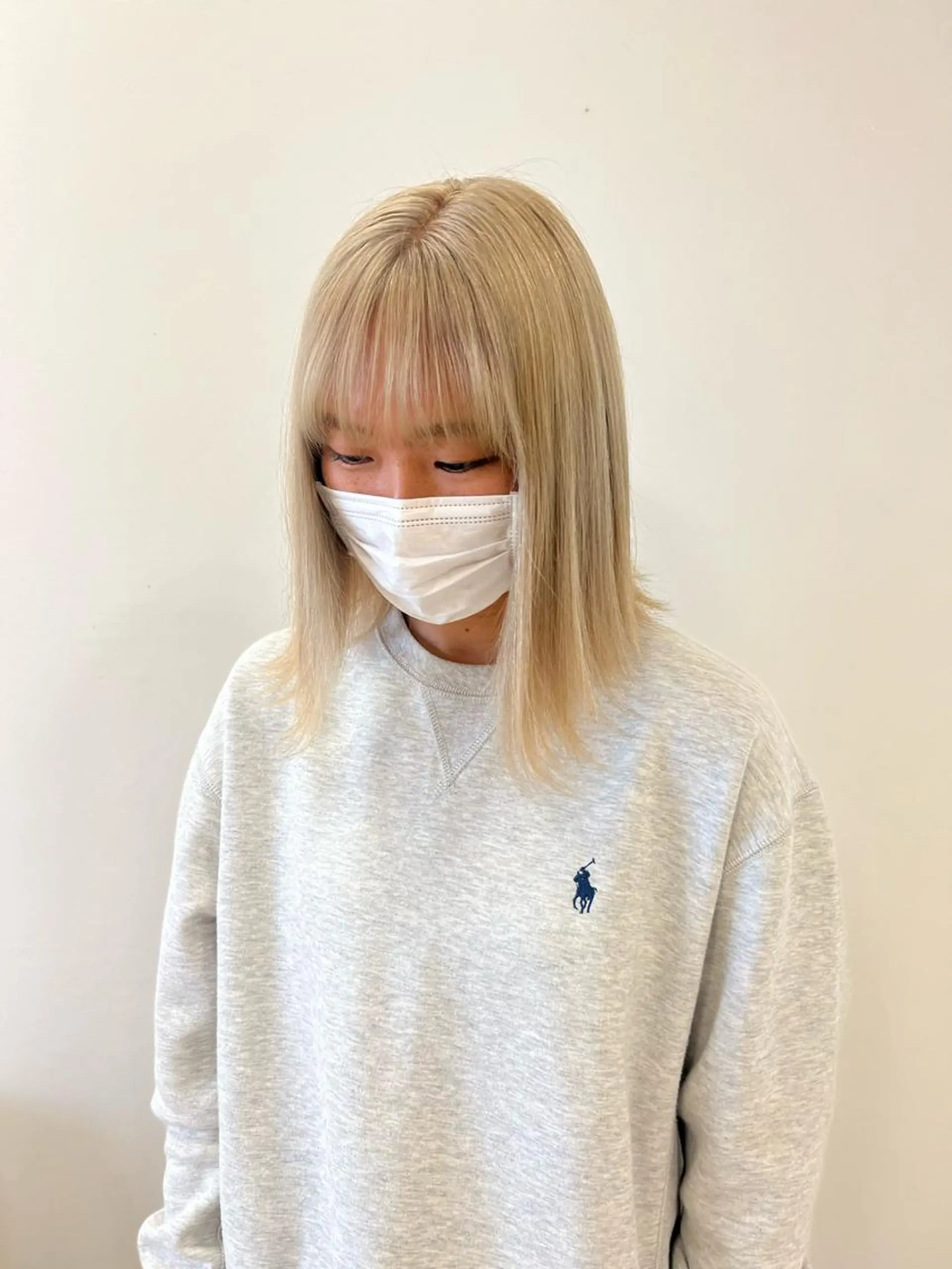 ミディアム カラー ヘアカラー トリートメント ヘアセット ハイトーン/ウルフ /レイヤー/坂野幸伸のヘアスタイル