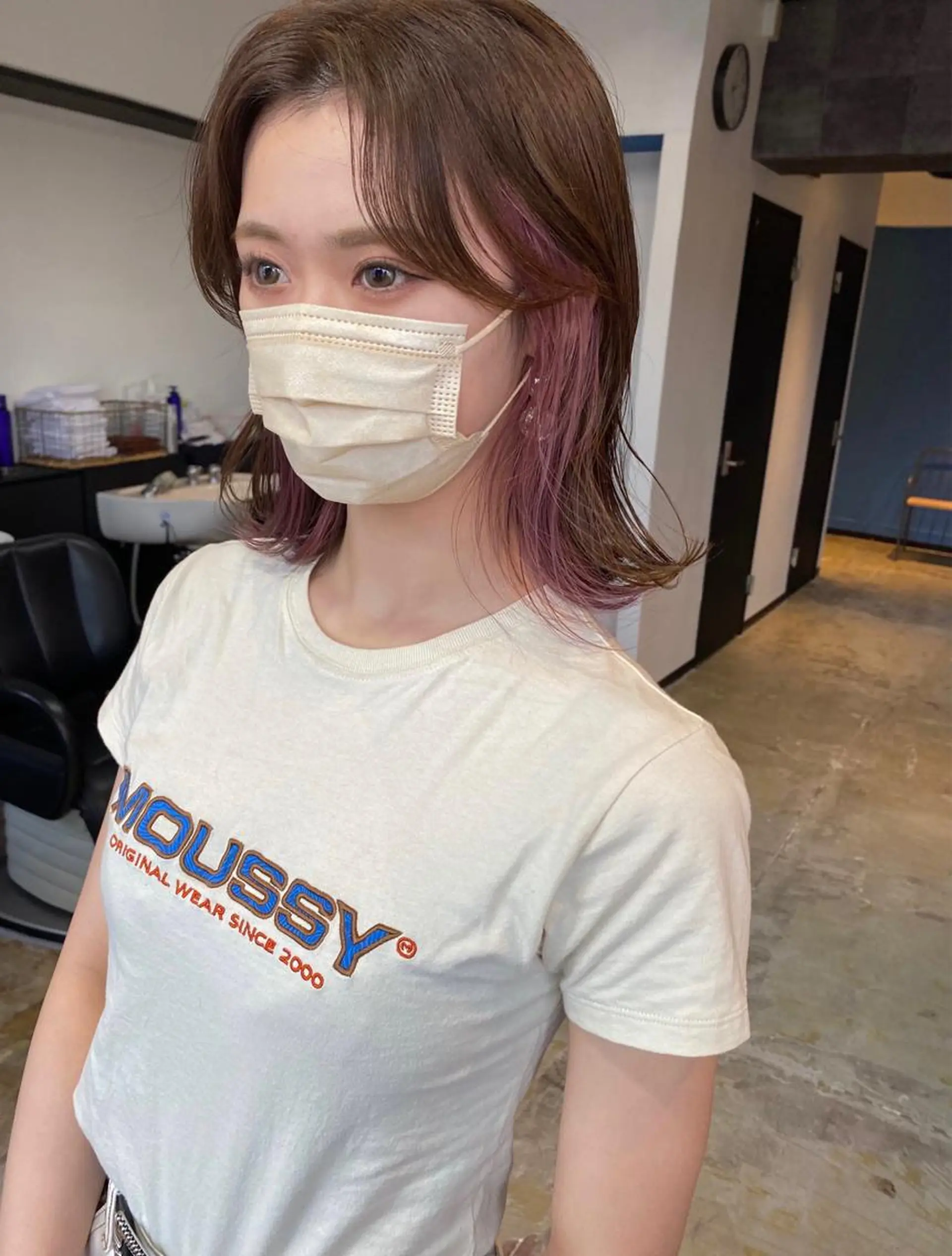 ミディアム カラー マツエク・マツパ インナーカラー カット ヘアカラー トリートメント 広島/ボブ/レイヤー 🌿‬wakabaのヘアスタイル