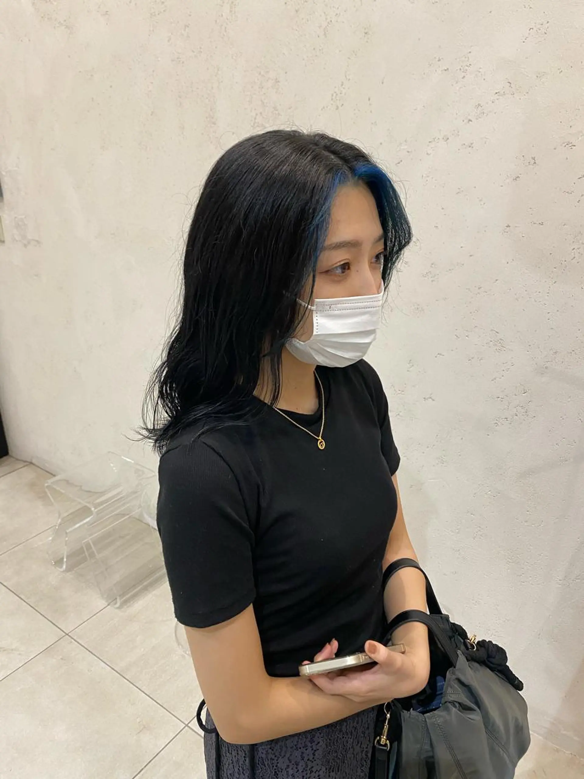 セミロング カラー DEAN所属・KEIGO/パーマ ハイトーン/DEANのヘアスタイル