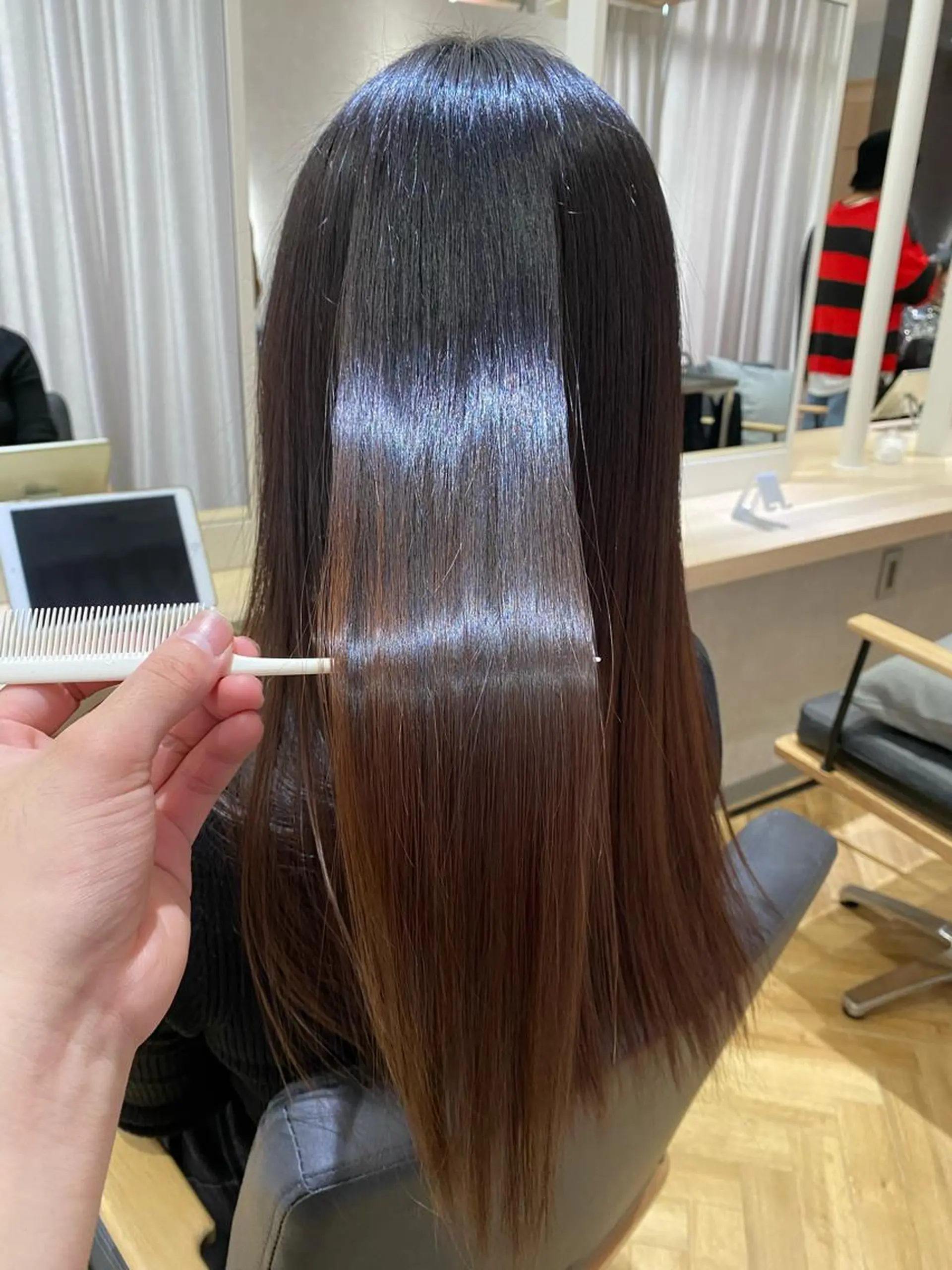 ロング 髪質改善 men'ssalon Zina天神所属・✨髪質改善/顔周りカ ット/縮毛矯正✨三隅のヘアスタイル