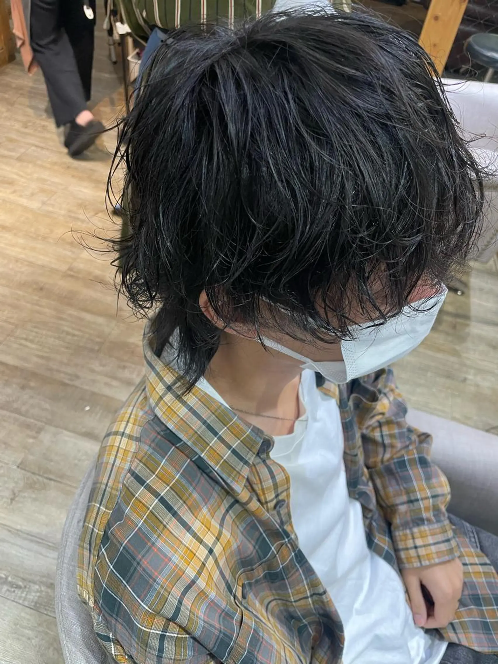 ミディアム パーマ メンズ CORE blanc所属・COREblanc ゆきの／表参道 原宿のヘアスタイル