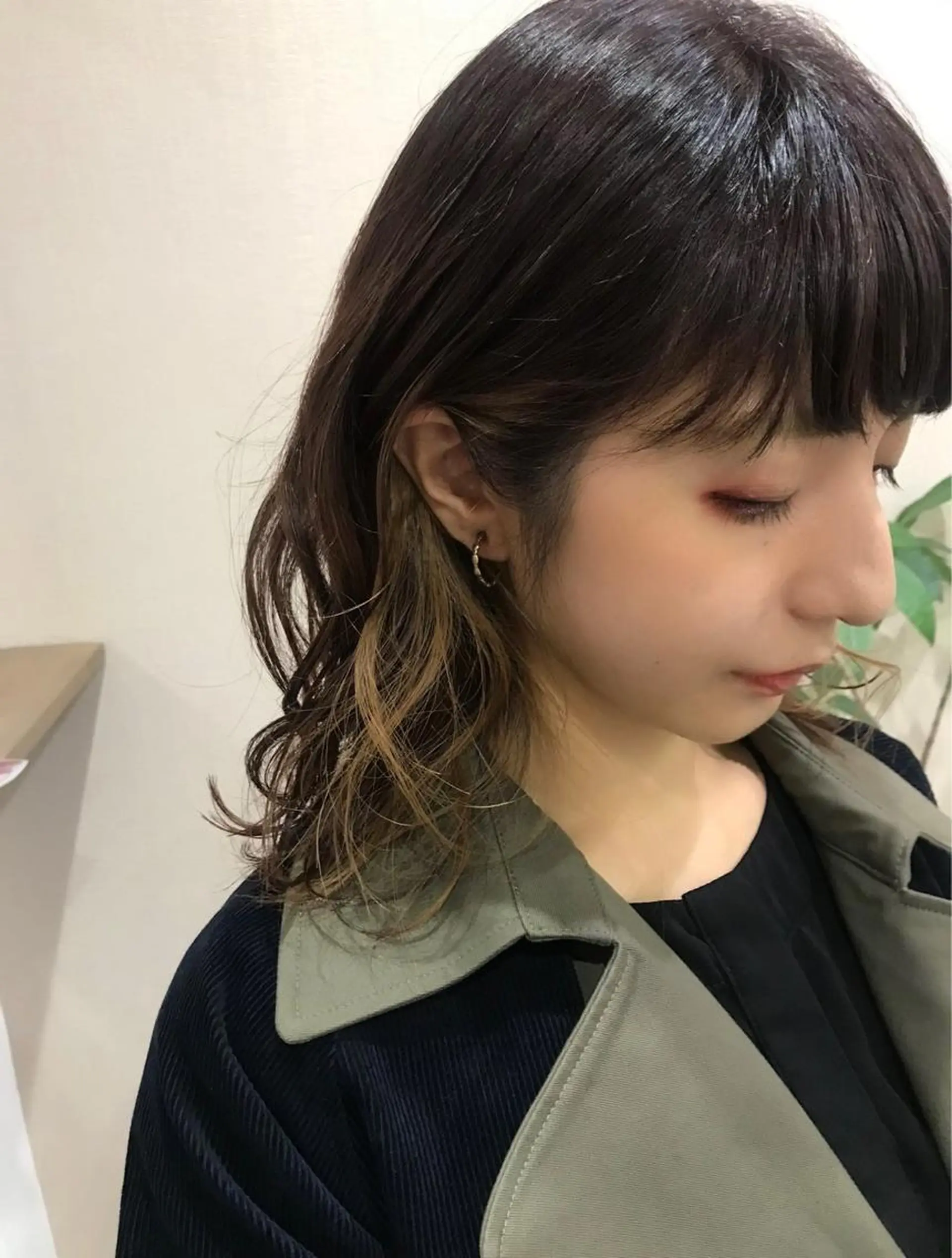 ミディアム カラー カット ヘアカラー 藤野 美咲のヘアスタイル