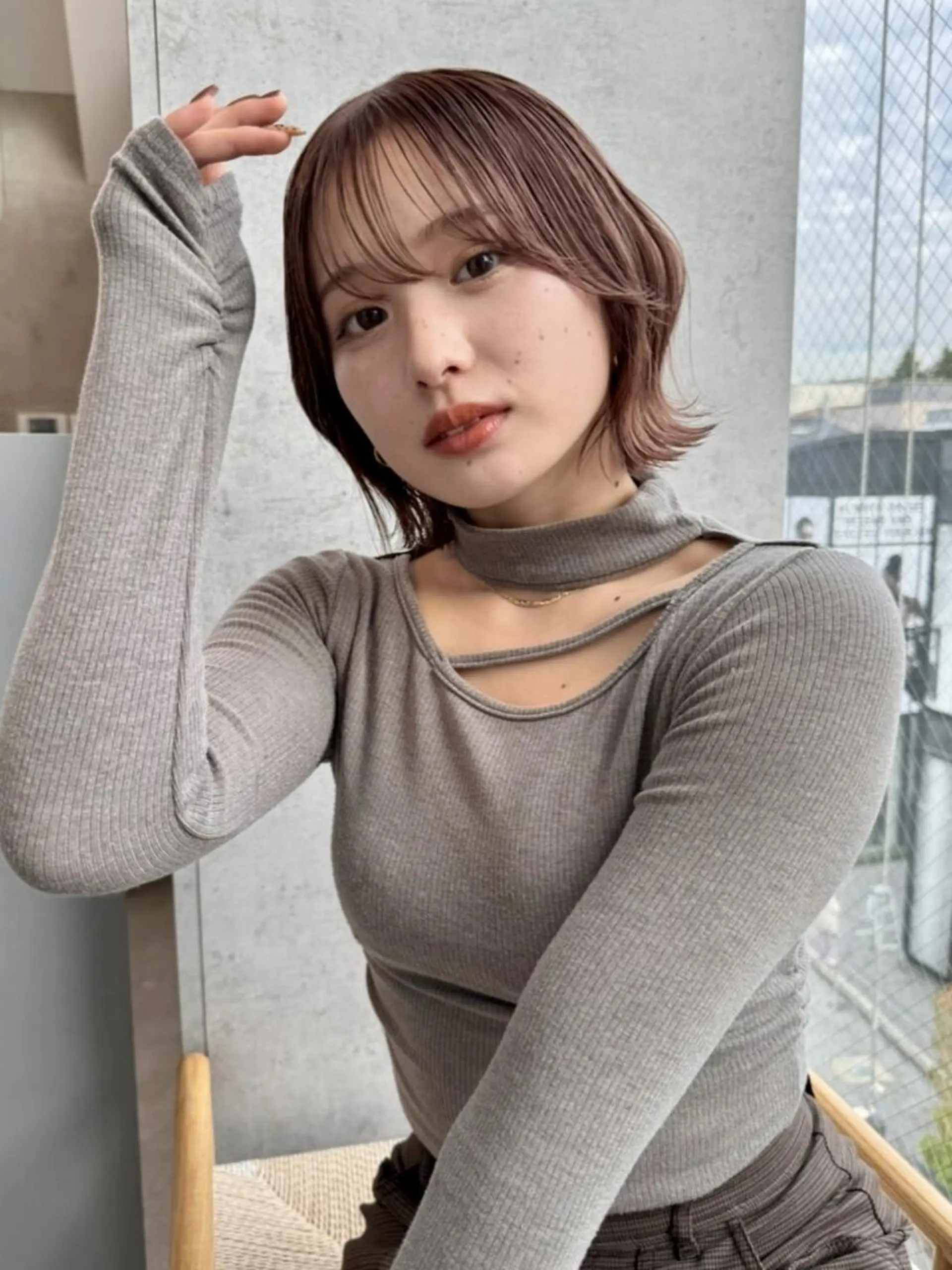 ミディアム カラー Lond oneのヘアスタイル