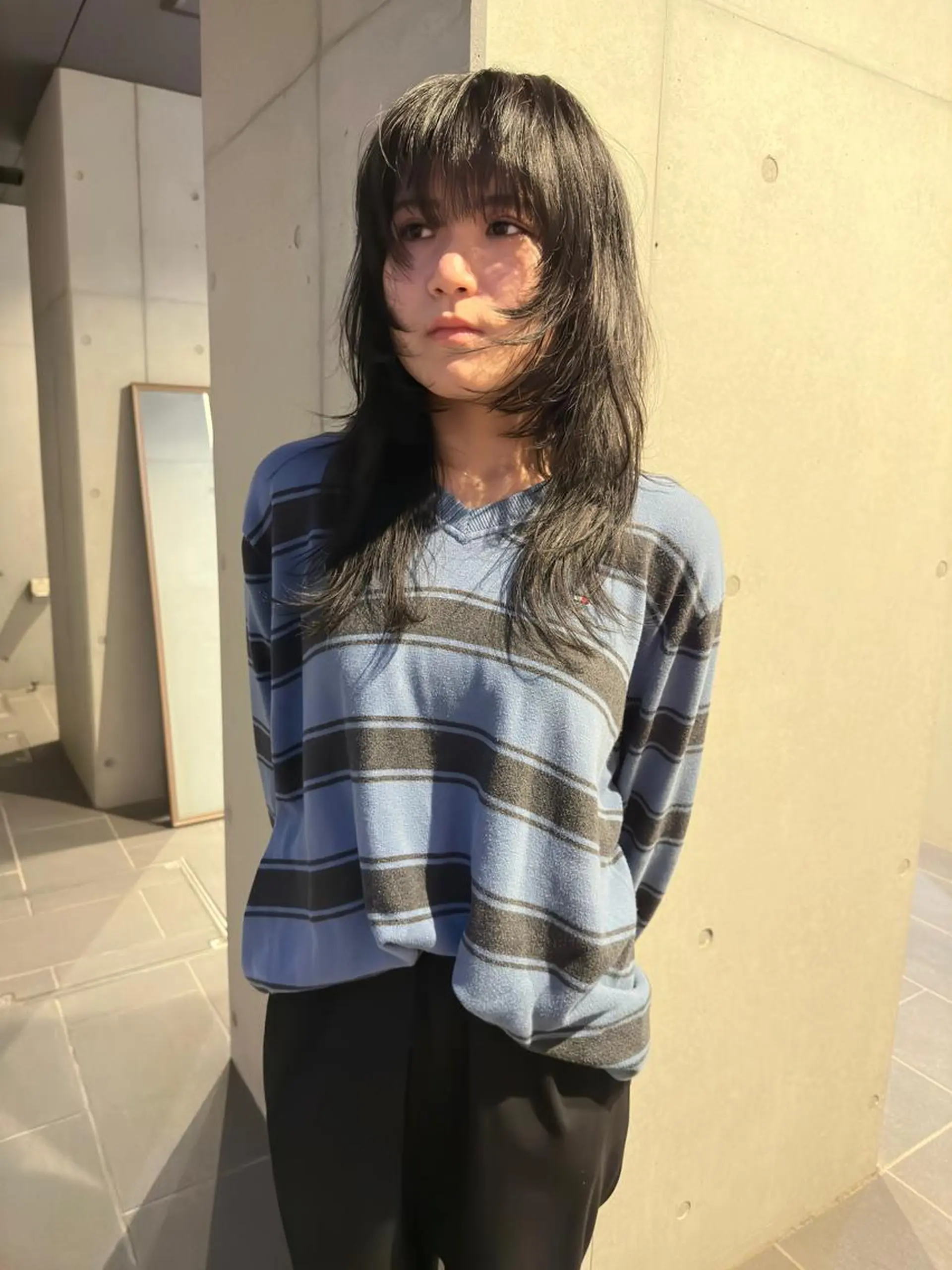 セミロング カラー カット ヘアカラー ウルフ/レイヤー🟠 山本祐輔🟠のヘアスタイル