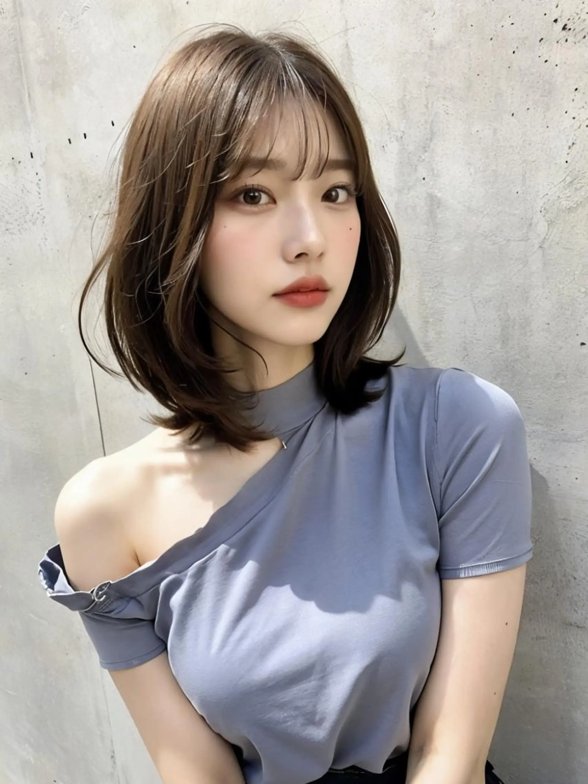 セミロング 髪質改善🇰🇷 レイヤーカット/梅田のヘアスタイル