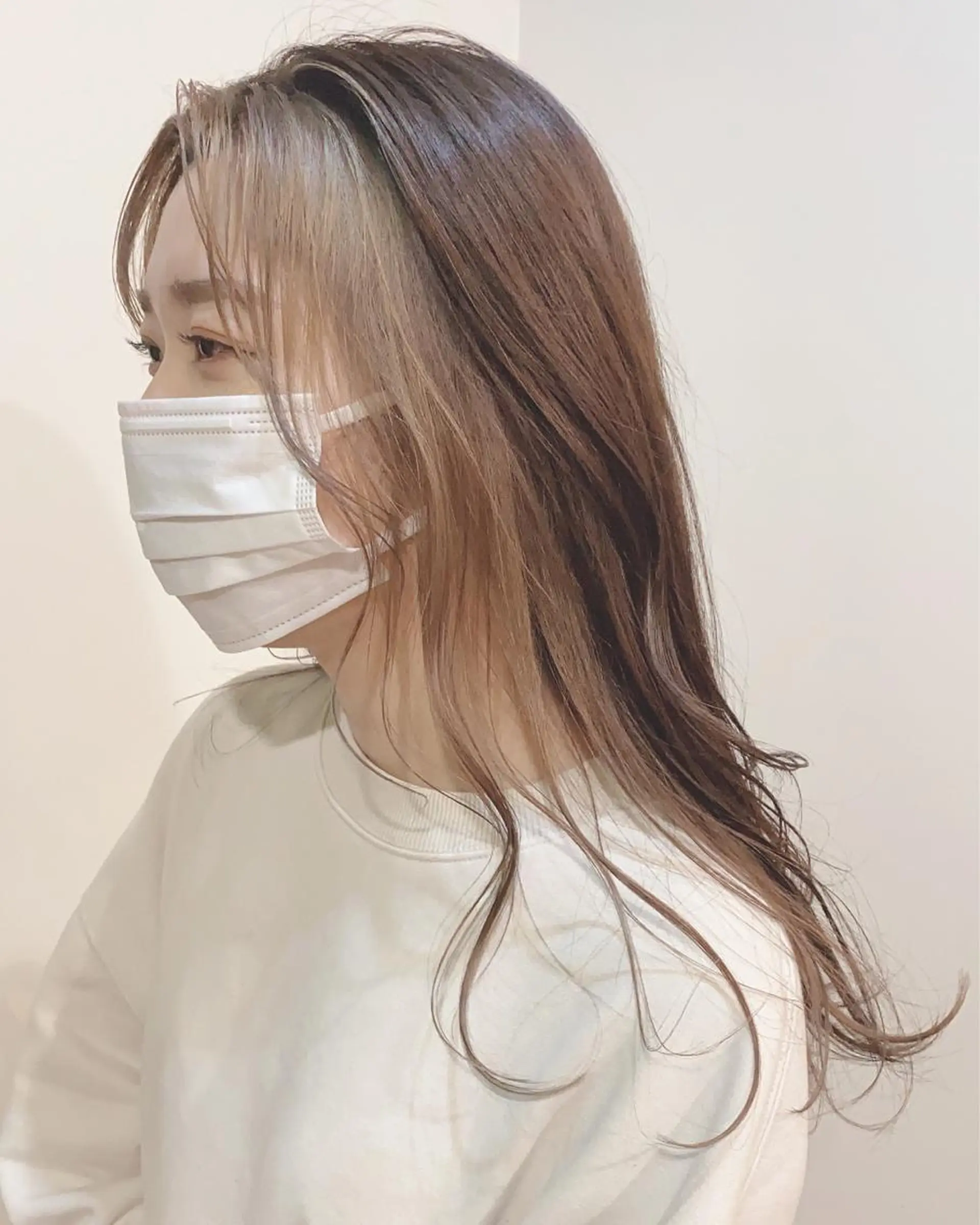 セミロング カラー パーマ ヘアアレンジ メンズ キッズ ネイル マツエク・マツパ メンズブリーチ メンズインナーカラー ミストバング ベージュカラー ブリーチ ヘアカラー 🌈デザインヘア職人 Kaede🌈のヘアスタイル