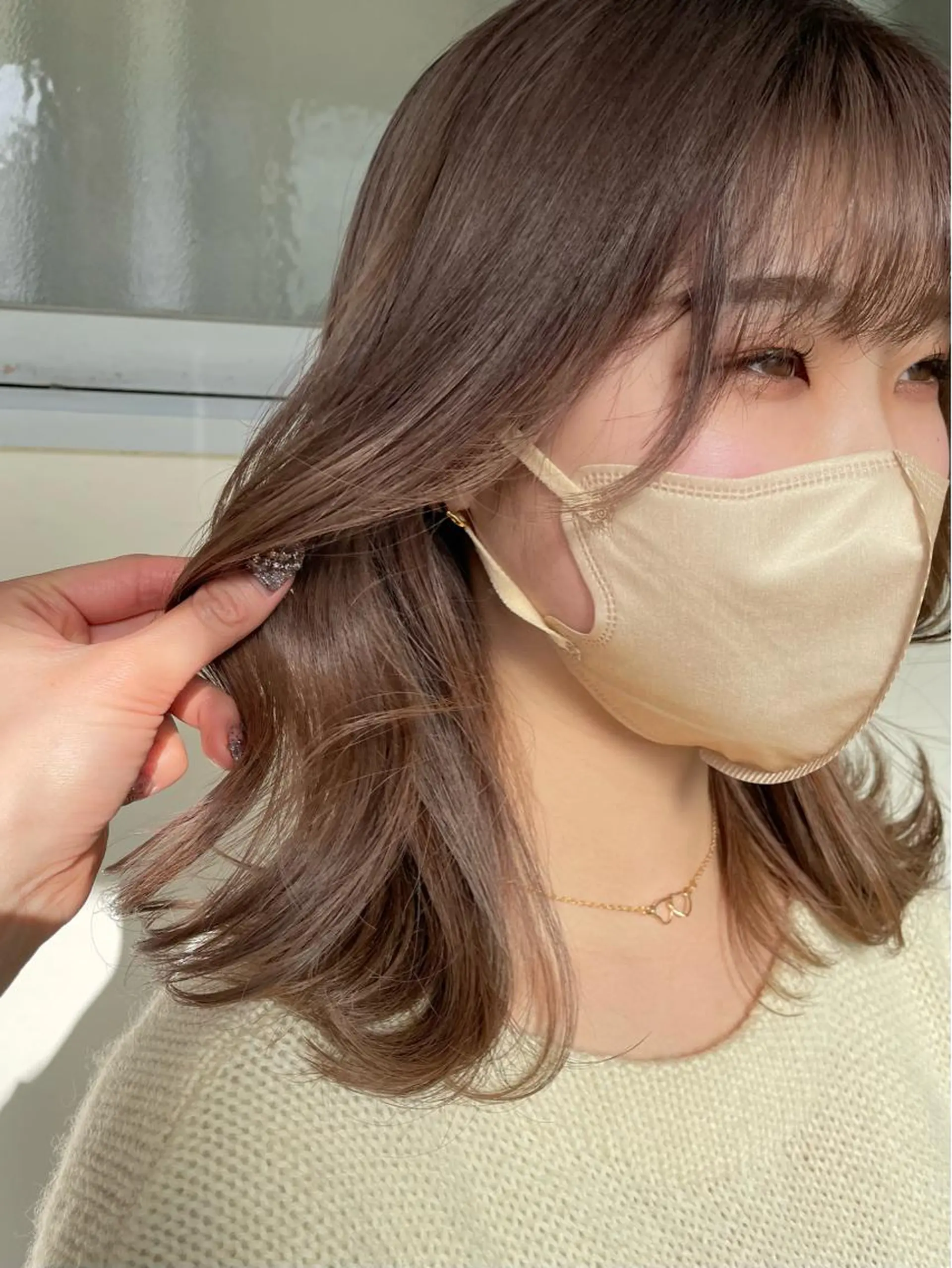 ミディアム カラー ヘアアレンジ カット ヘアカラー トリートメント maoブリーチ無し 似合わせカラーのヘアスタイル