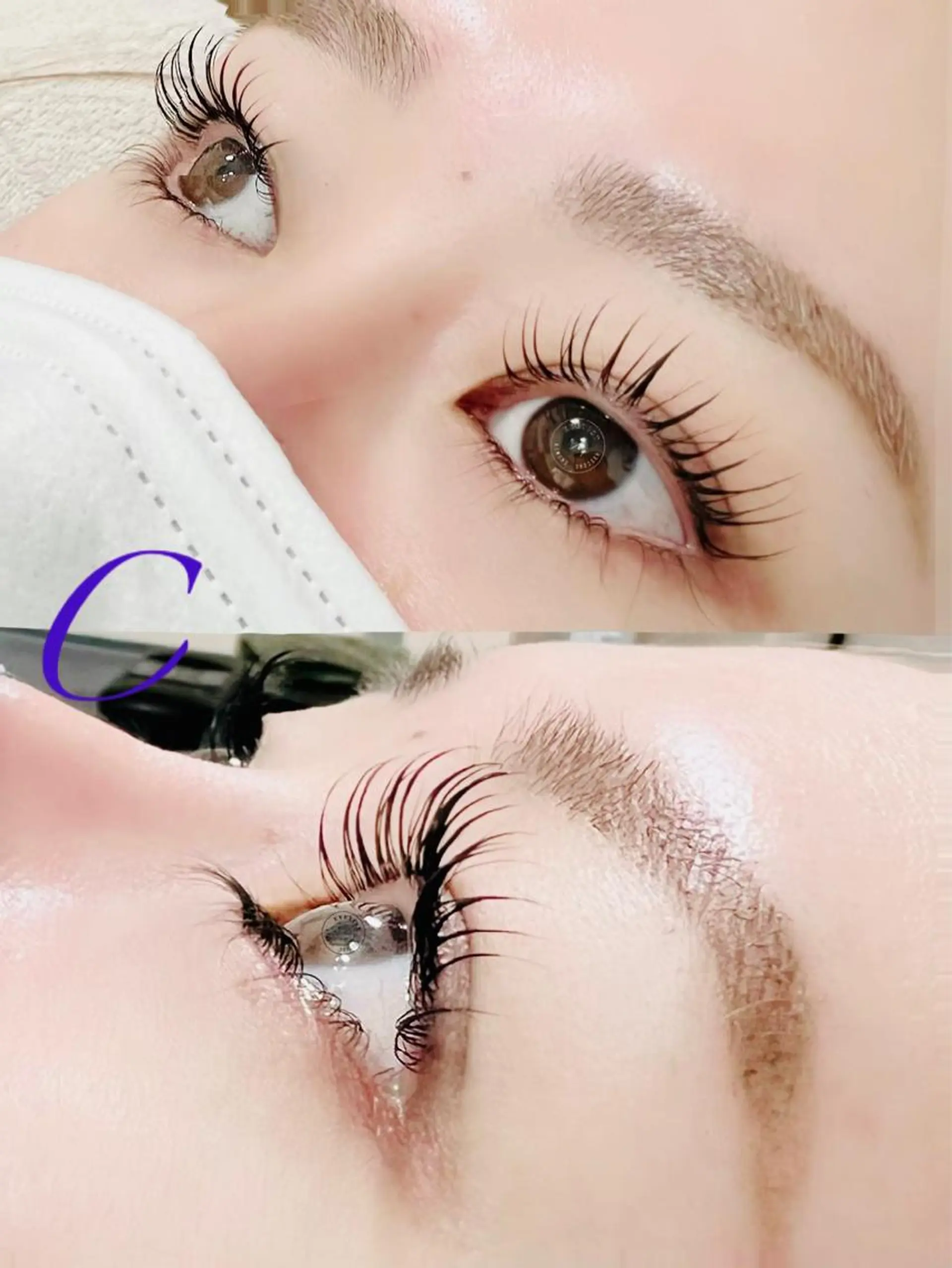 マツエク・マツパ ケラチンラッシュリフト バインドロック Cカール キュート フラットラッシュ eyelash presh yukaのマツエク・マツパデザイン