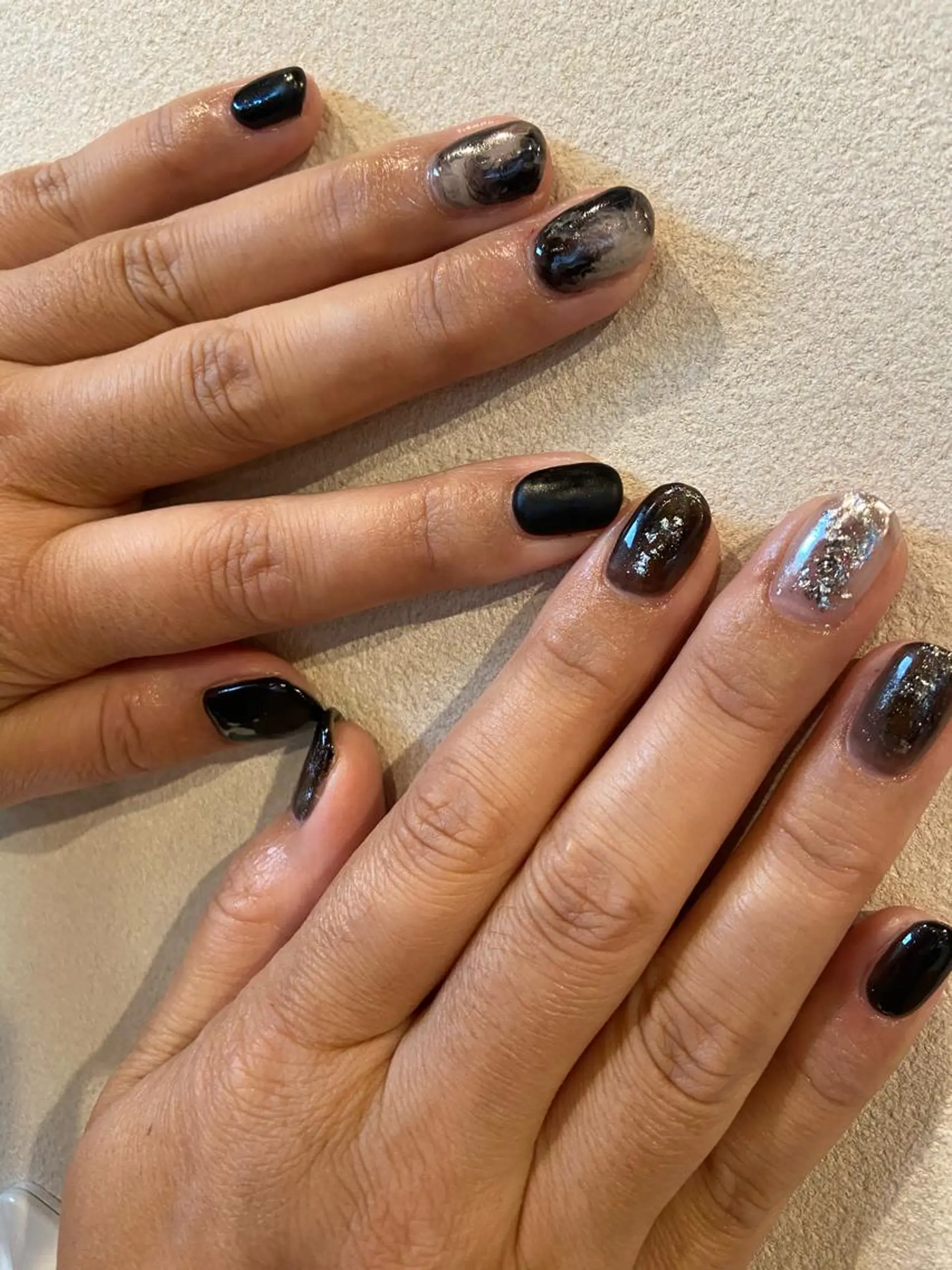 ネイル マットネイル ミラーネイル ニュアンスネイル . unffのネイルデザイン