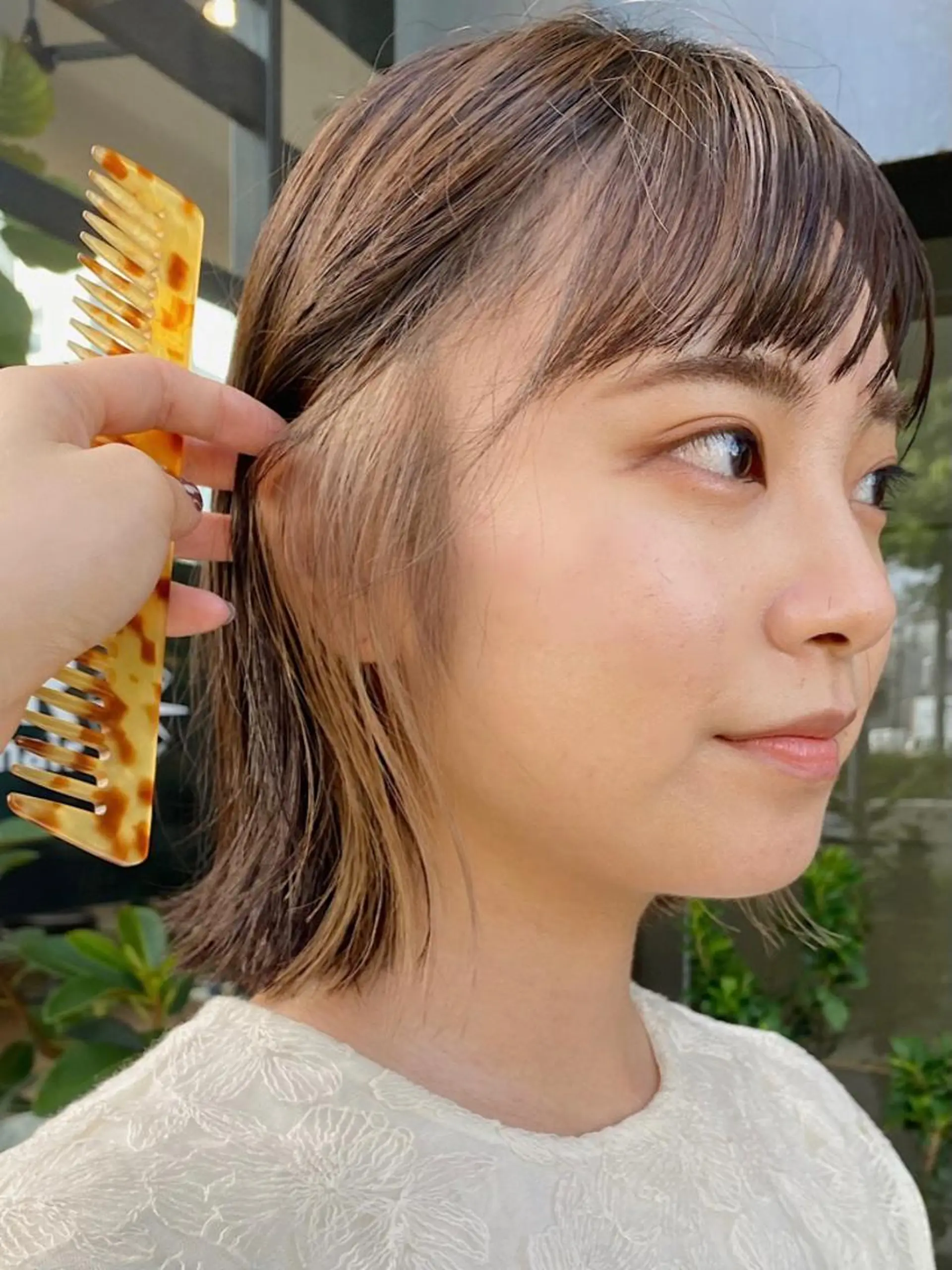 ミディアム ボブ カット ヘアカラー momoka /ショート/ボブのヘアスタイル