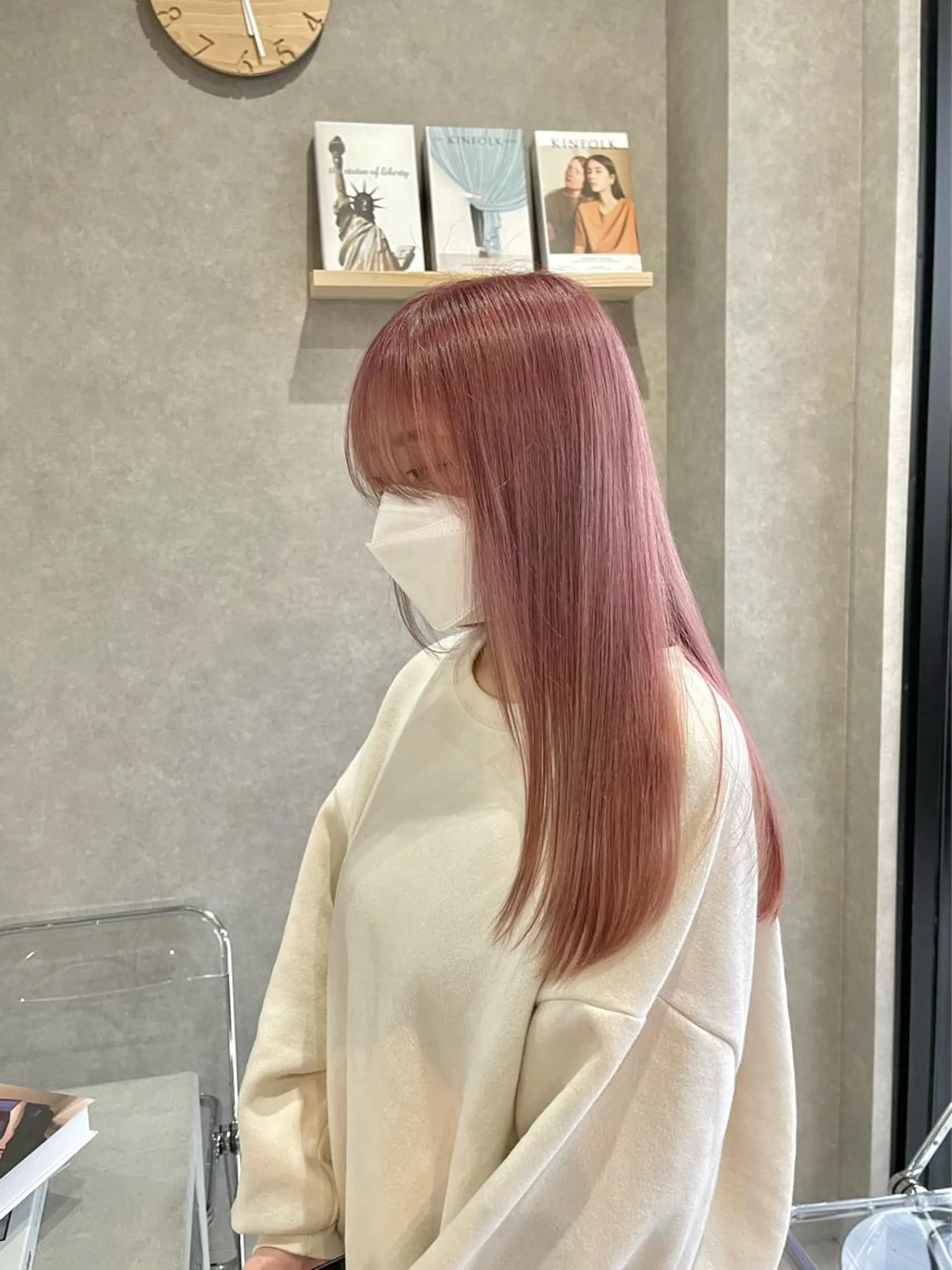 セミロング カラー カット ヘアカラー トリートメント mood tatemachiのヘアスタイル